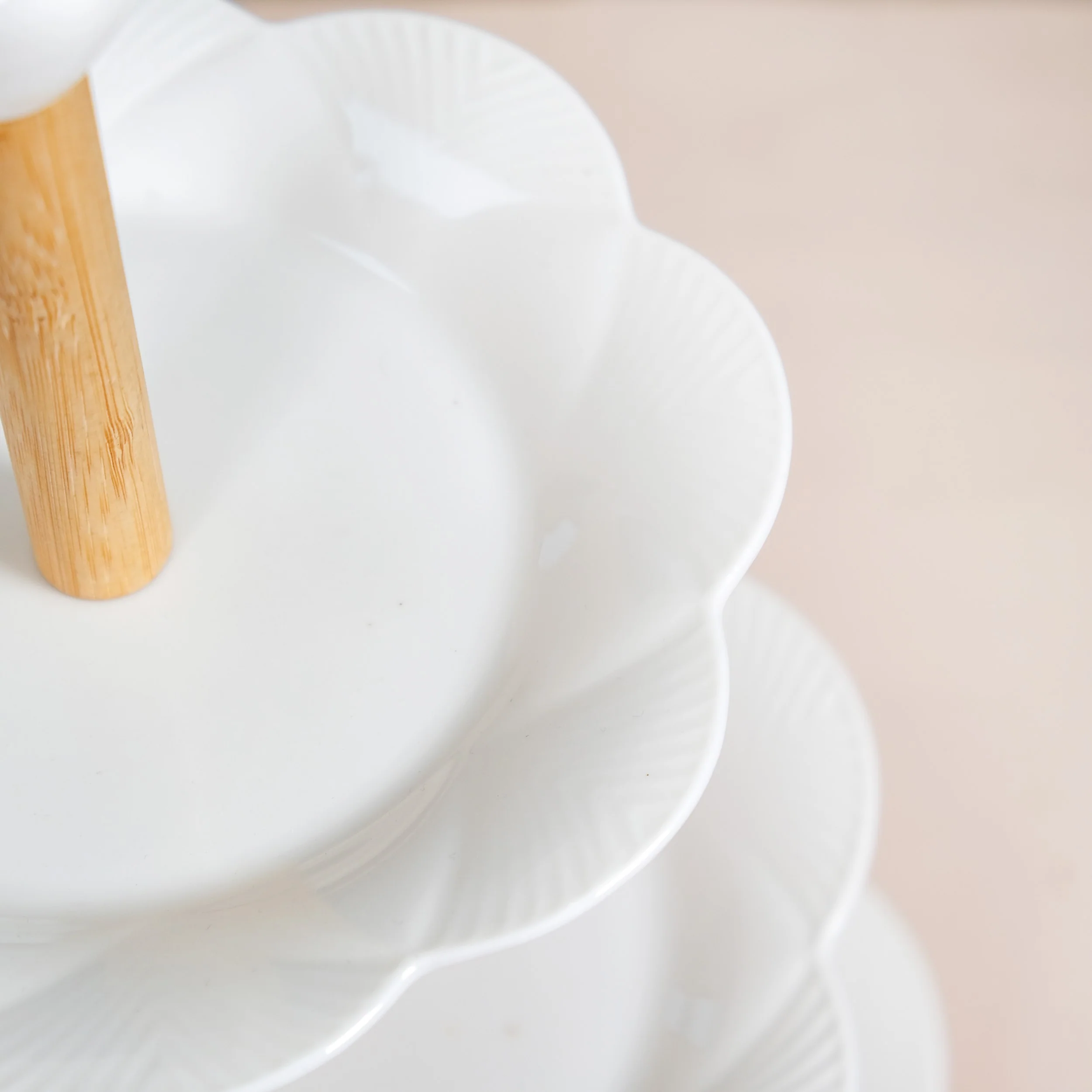 Blanca White Ceramic 3 Tier Cake Stand - Image 7