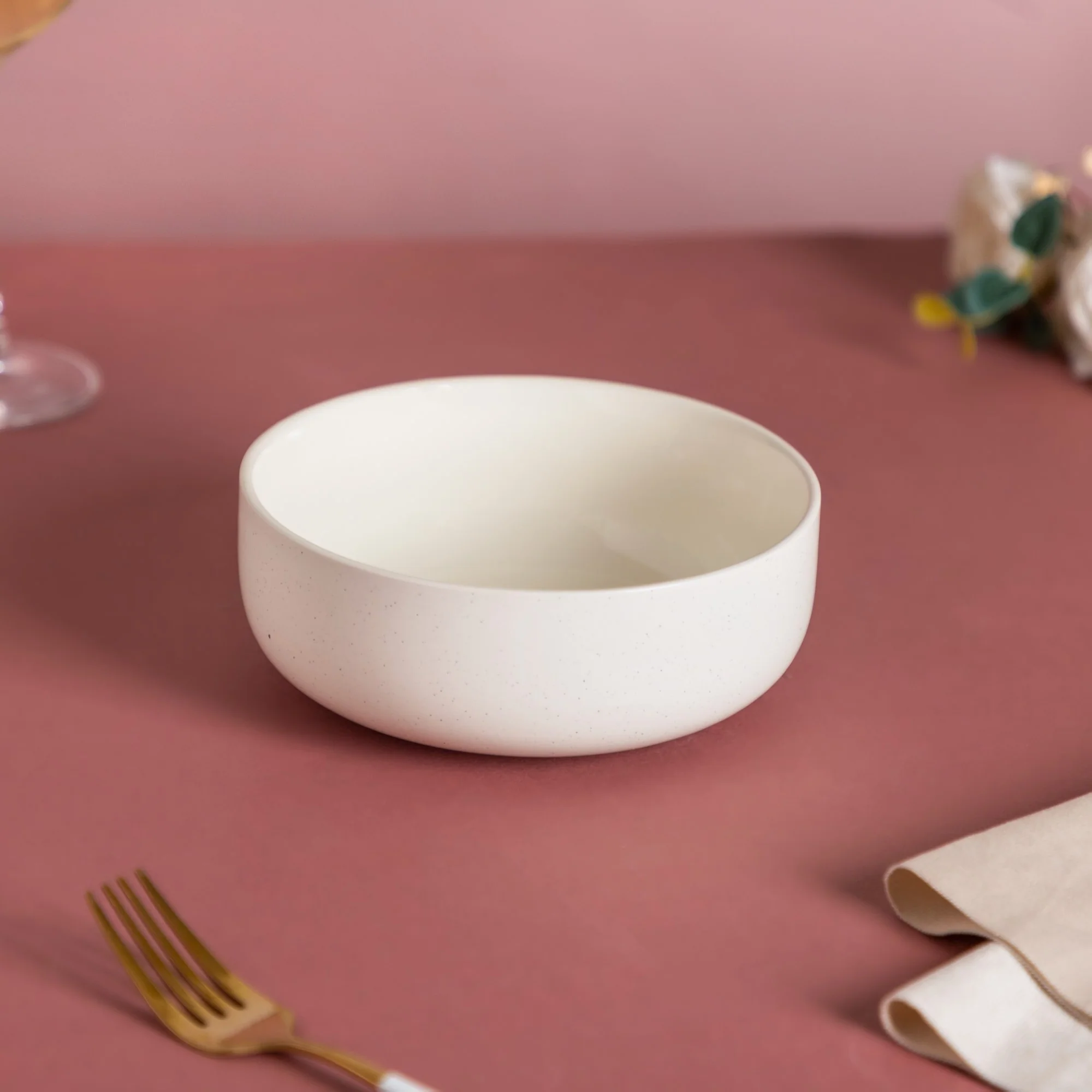 Blanca White Speckled Bowl 600ml - Image 3