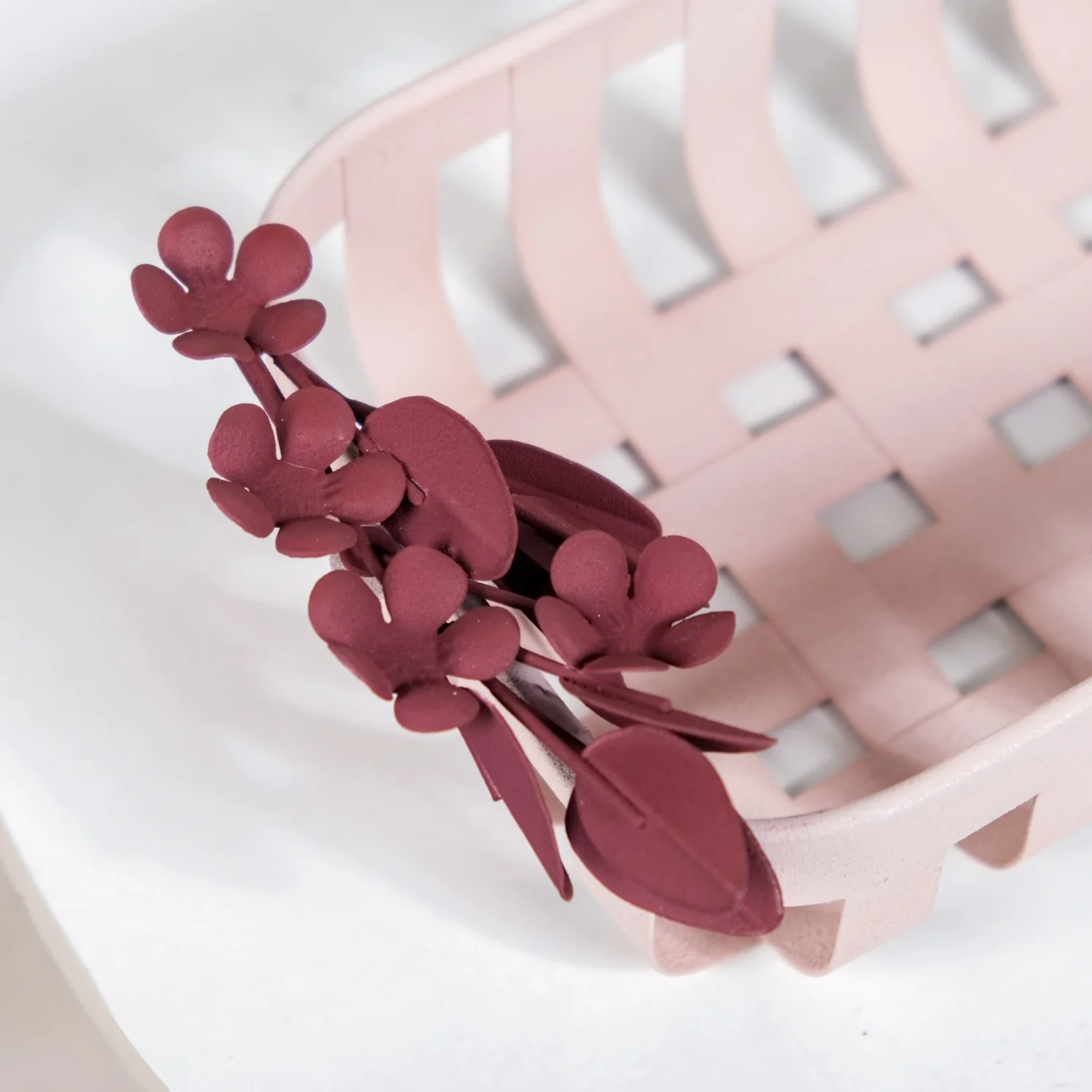 Bloom Pink Metal Decorative Tray 14x6 Inch - Image 7