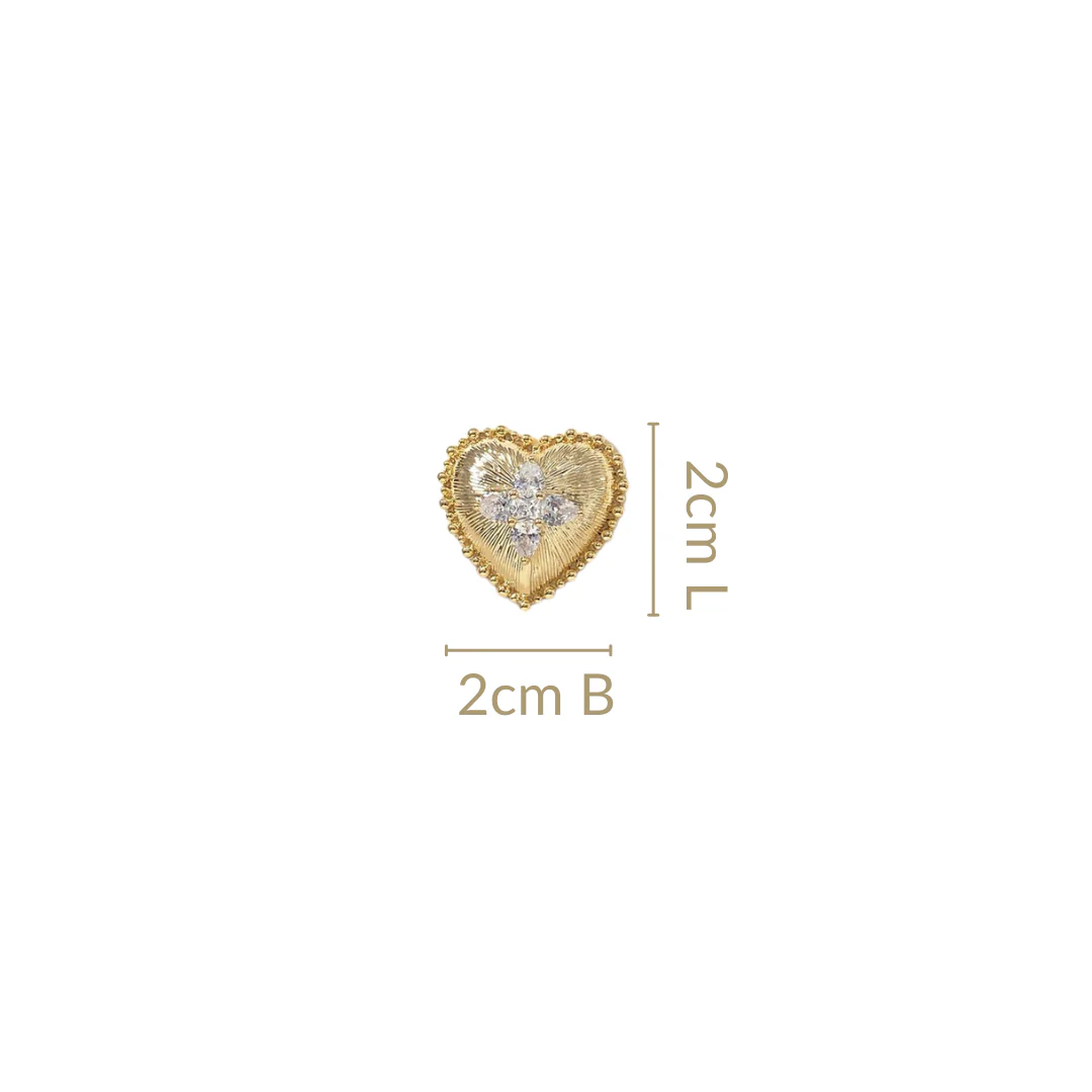 Blooming Heart Stud Earrings - Image 3