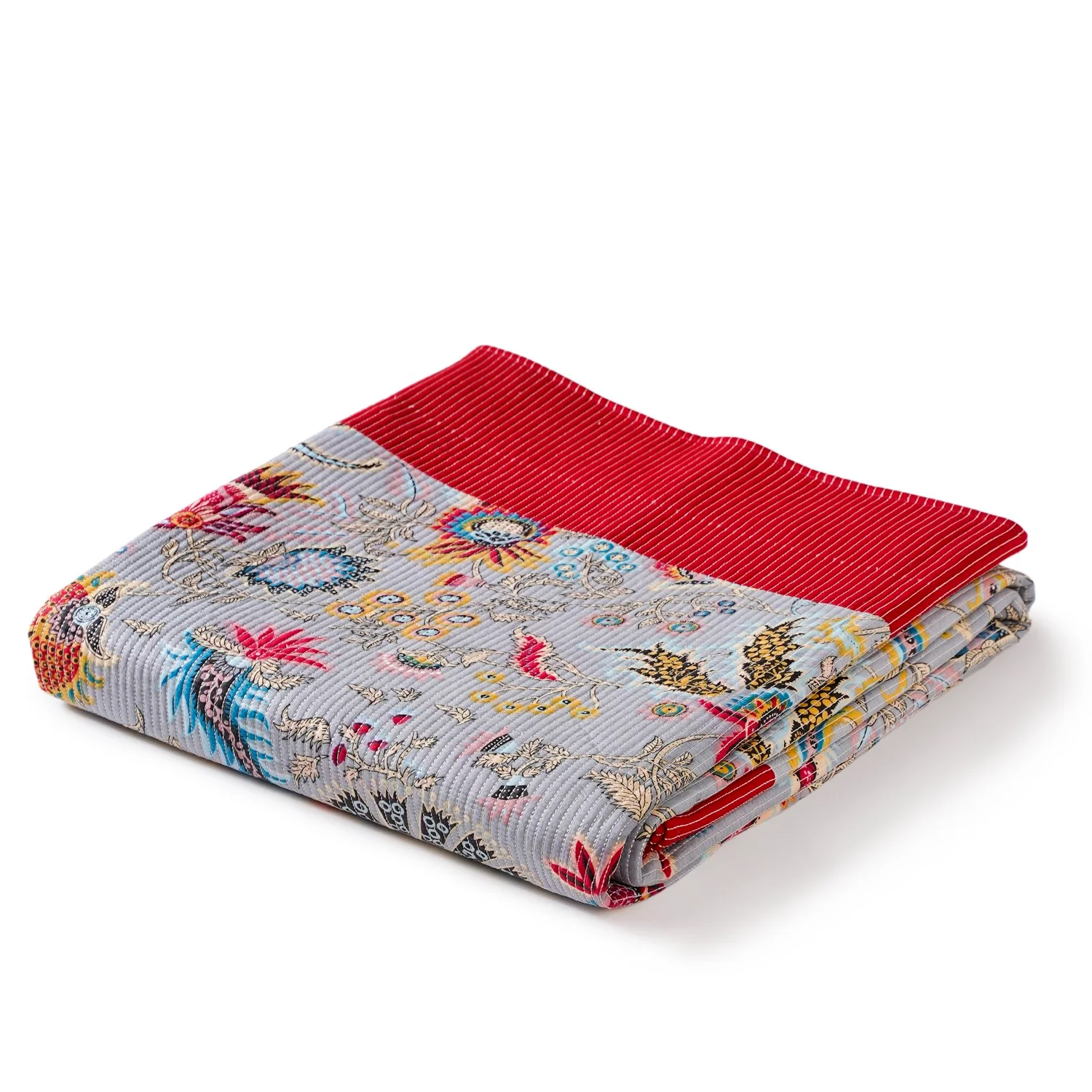 Bloomscape Quilted Cotton Bedcover 250x230cm - Image 2