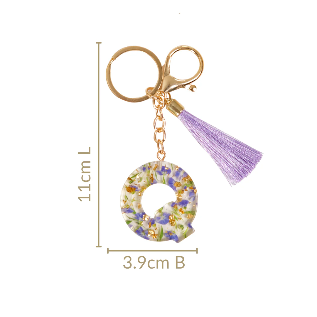 Blossom And Bloom Letter Q Cute Keychain - Image 4