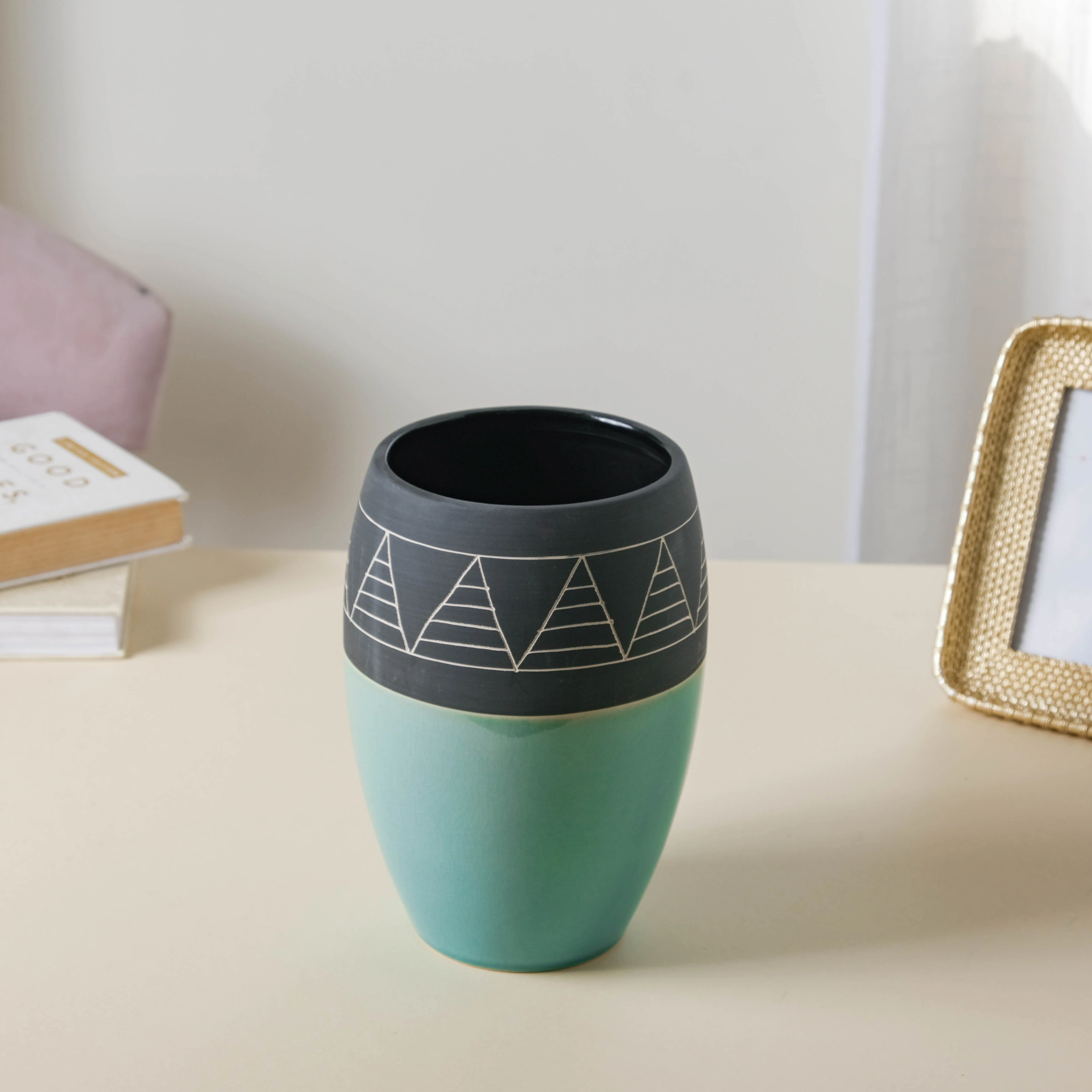 Blue and Black Vase - Image 7