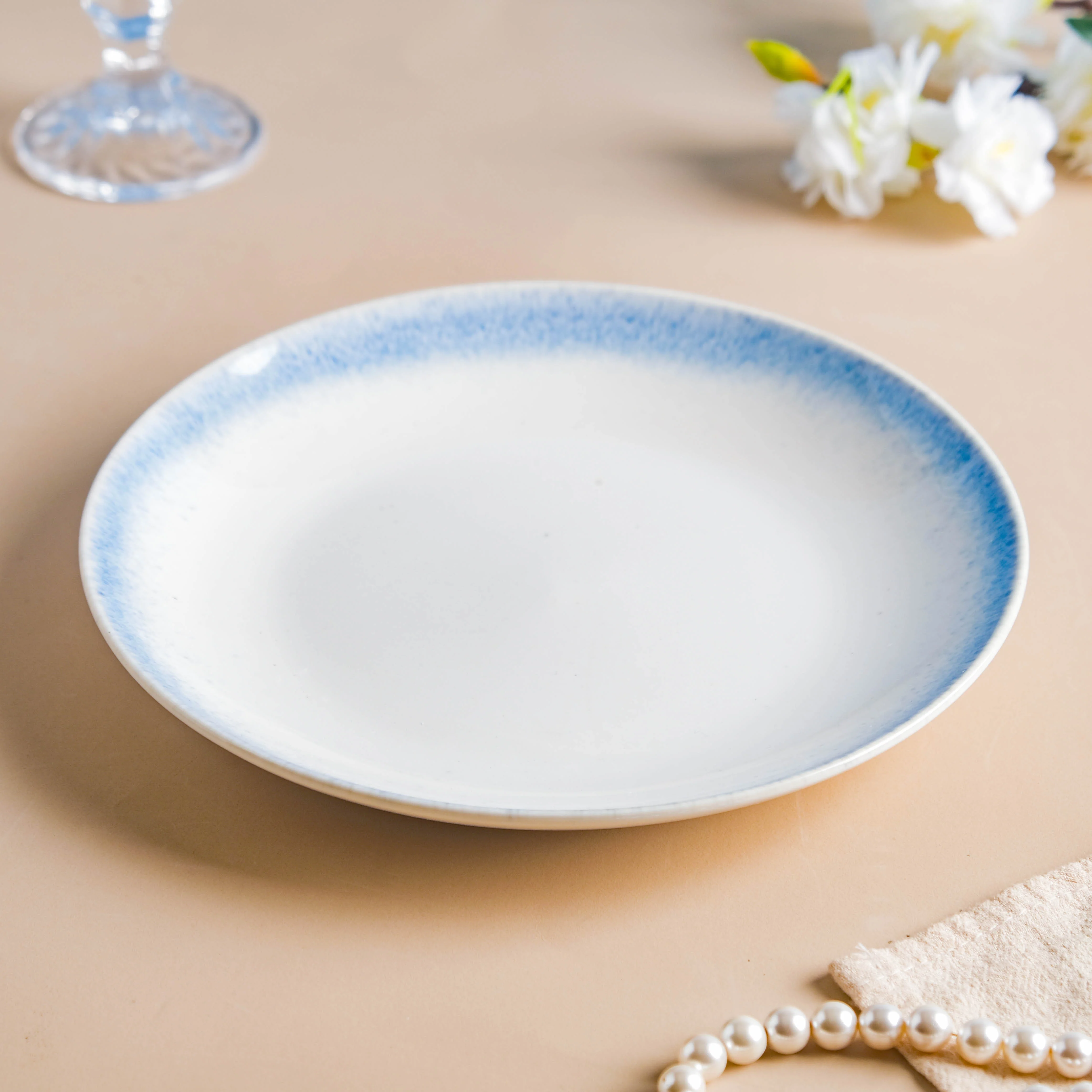Blue And White Handcrafted Plate - Image 4