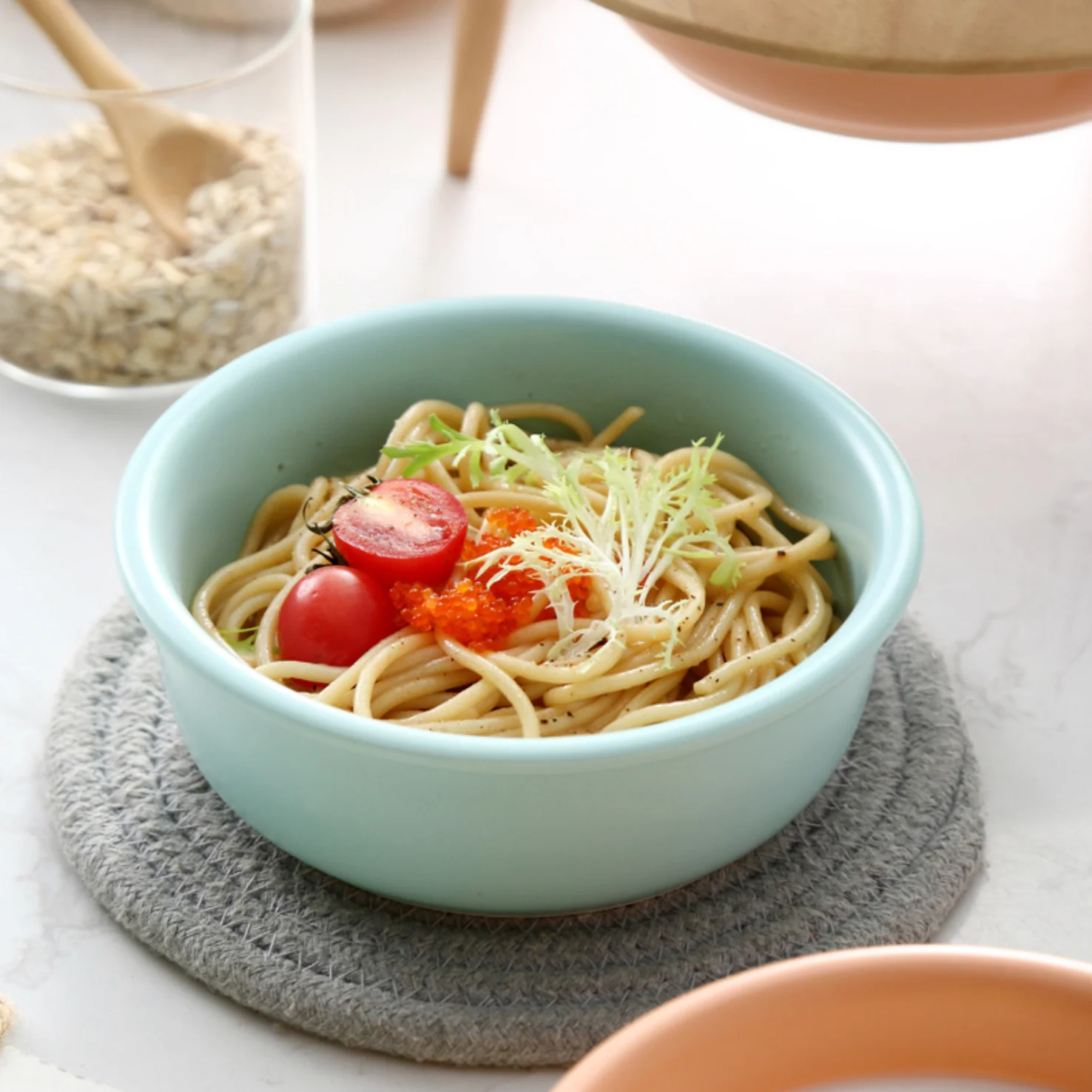 Blue Bowl with Stand - Image 4