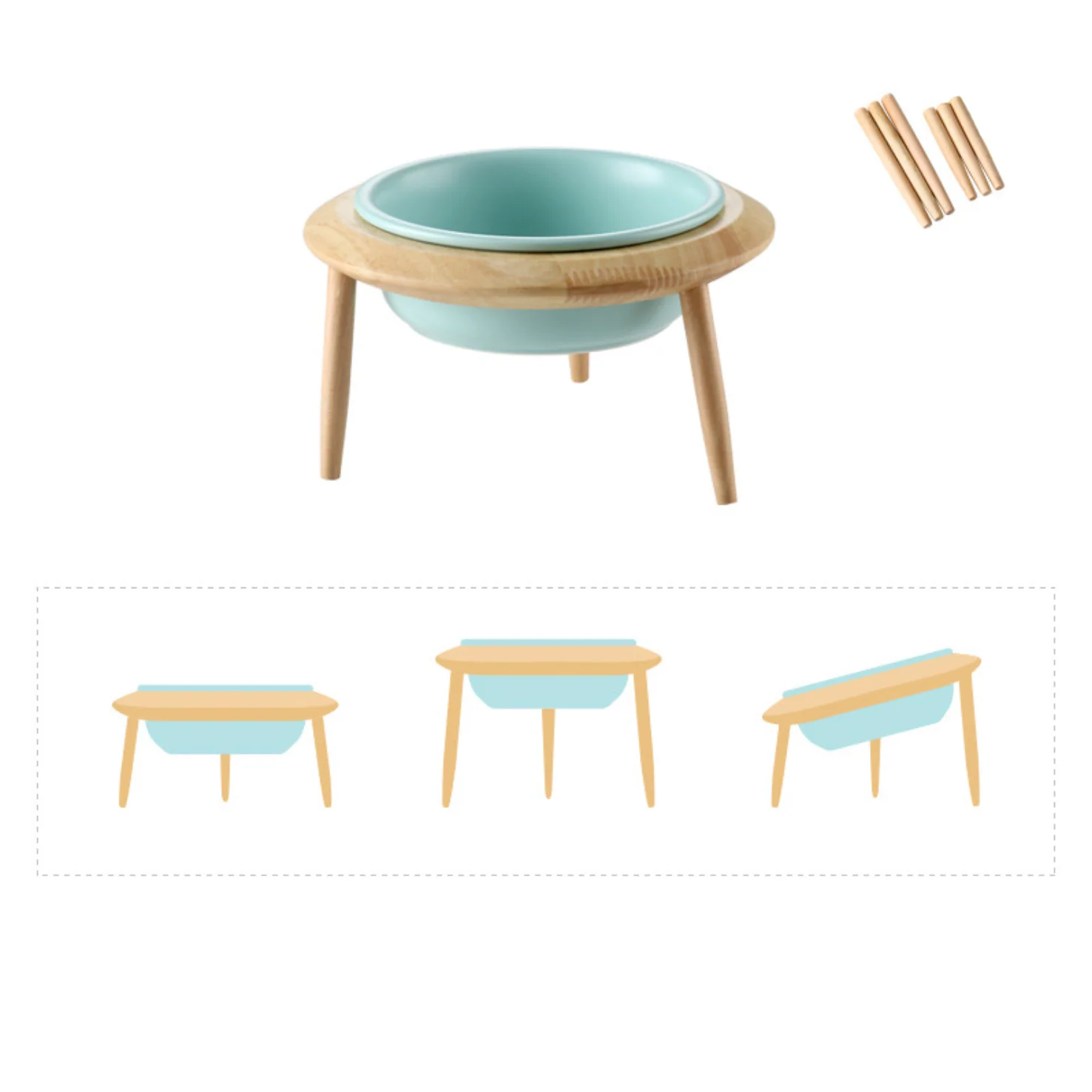 Blue Bowl with Stand - Image 7