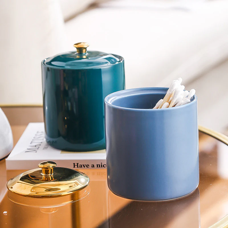 Blue Ceramic Container - Image 2