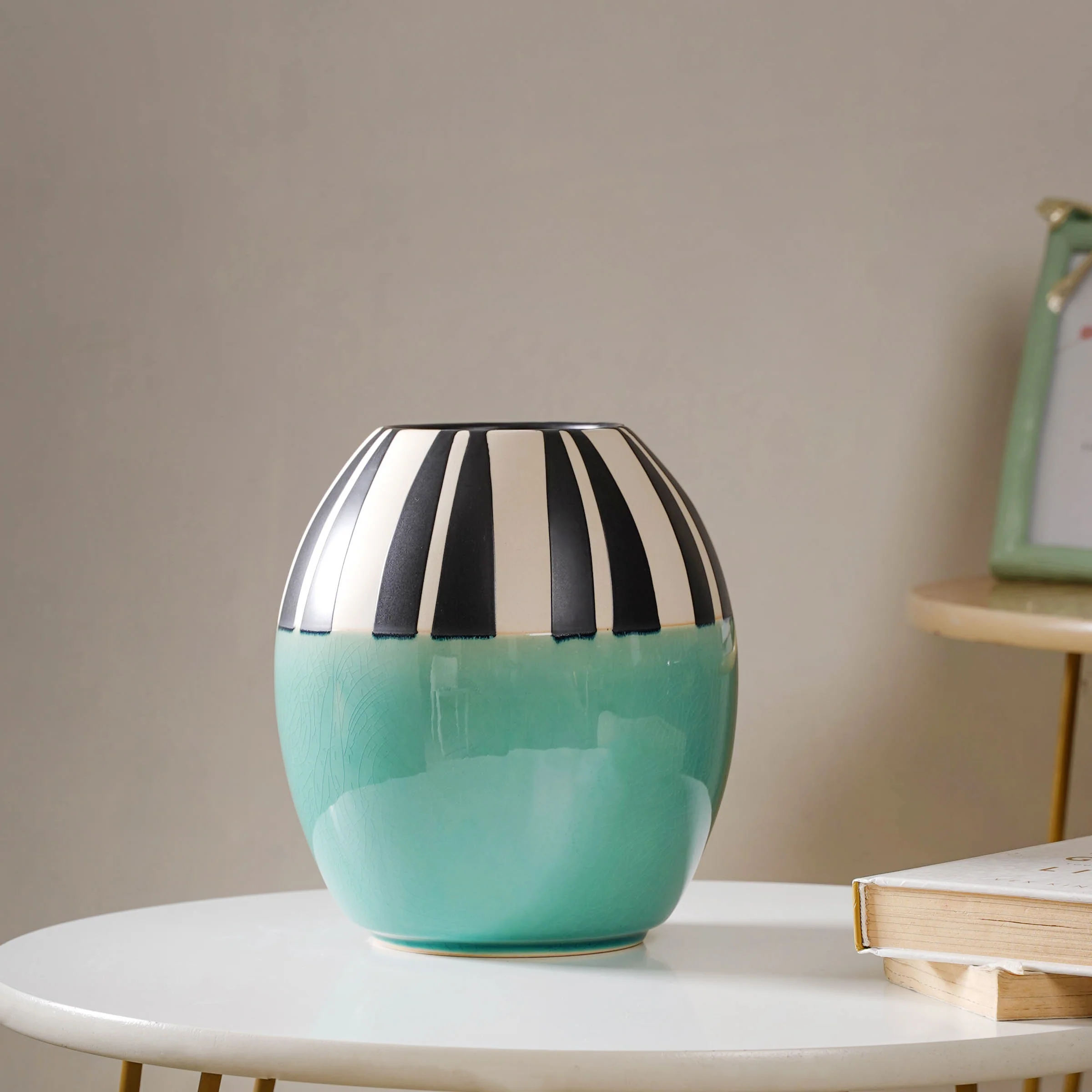 Blue Ceramic Vase - Image 7
