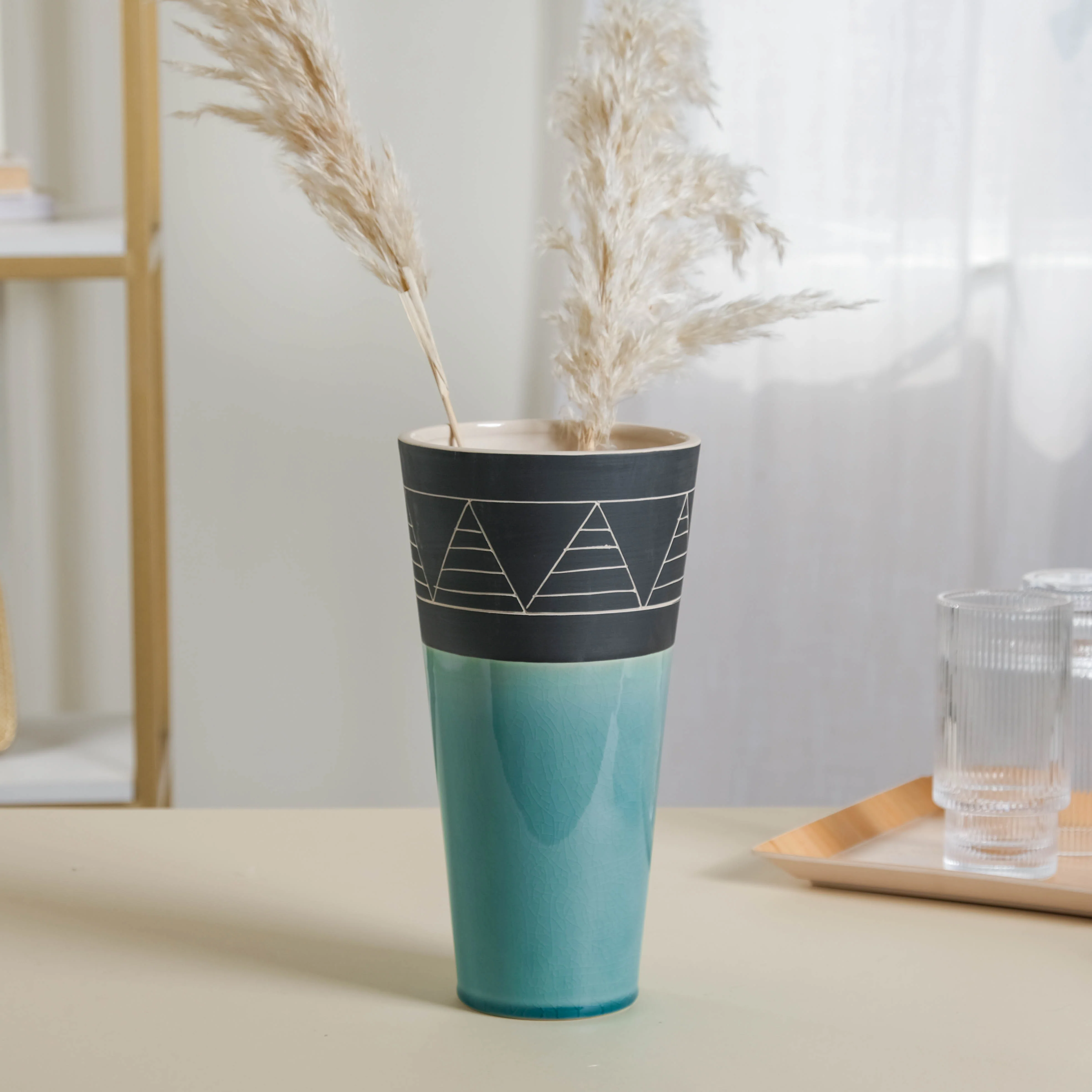 Blue Contemporary Vase - Image 5