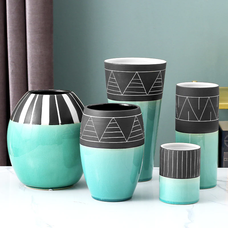 Blue Contemporary Vase - Image 8