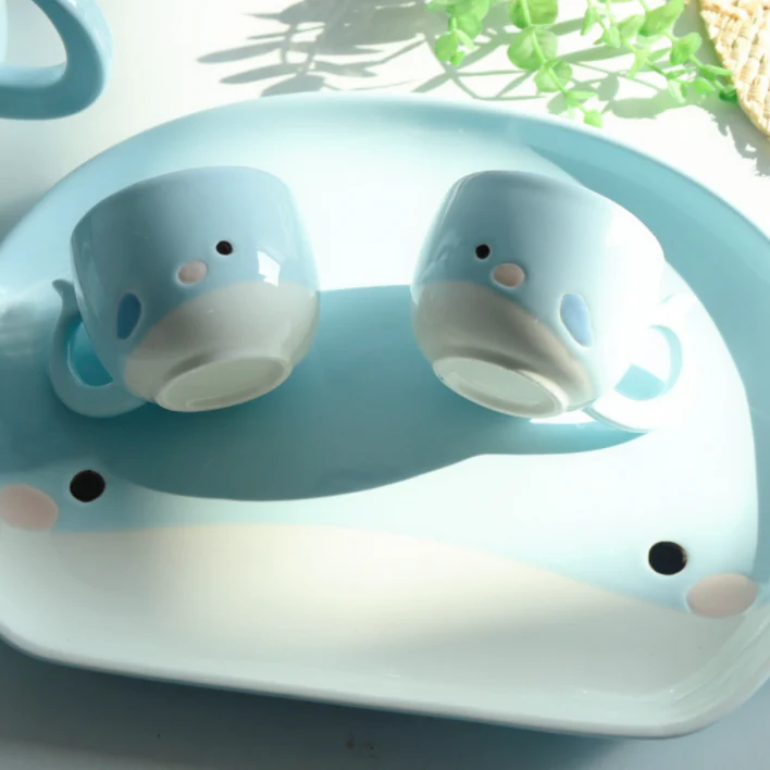 Blue Cute Whale Tea Set - Image 5