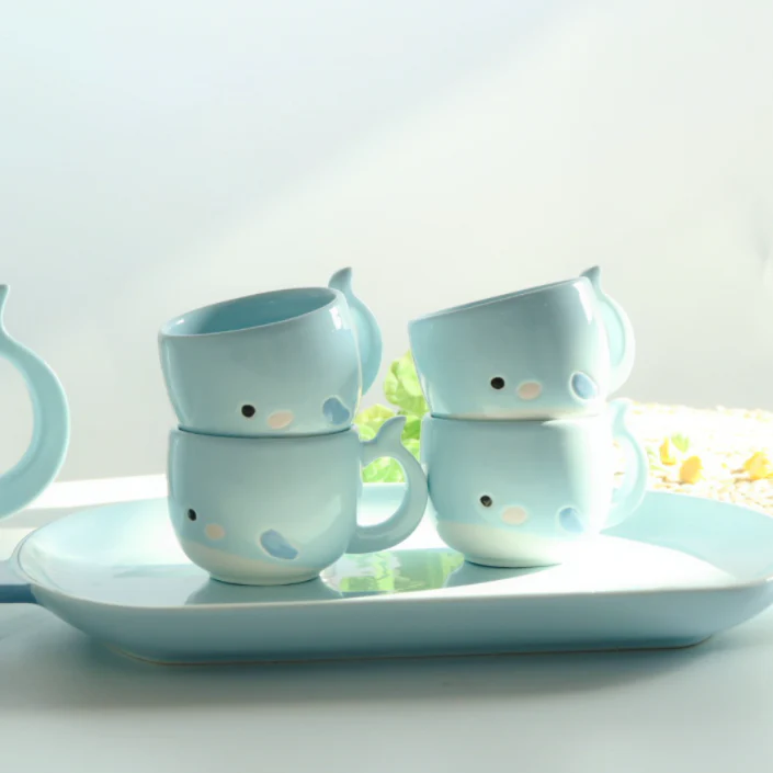 Blue Cute Whale Tea Set - Image 6