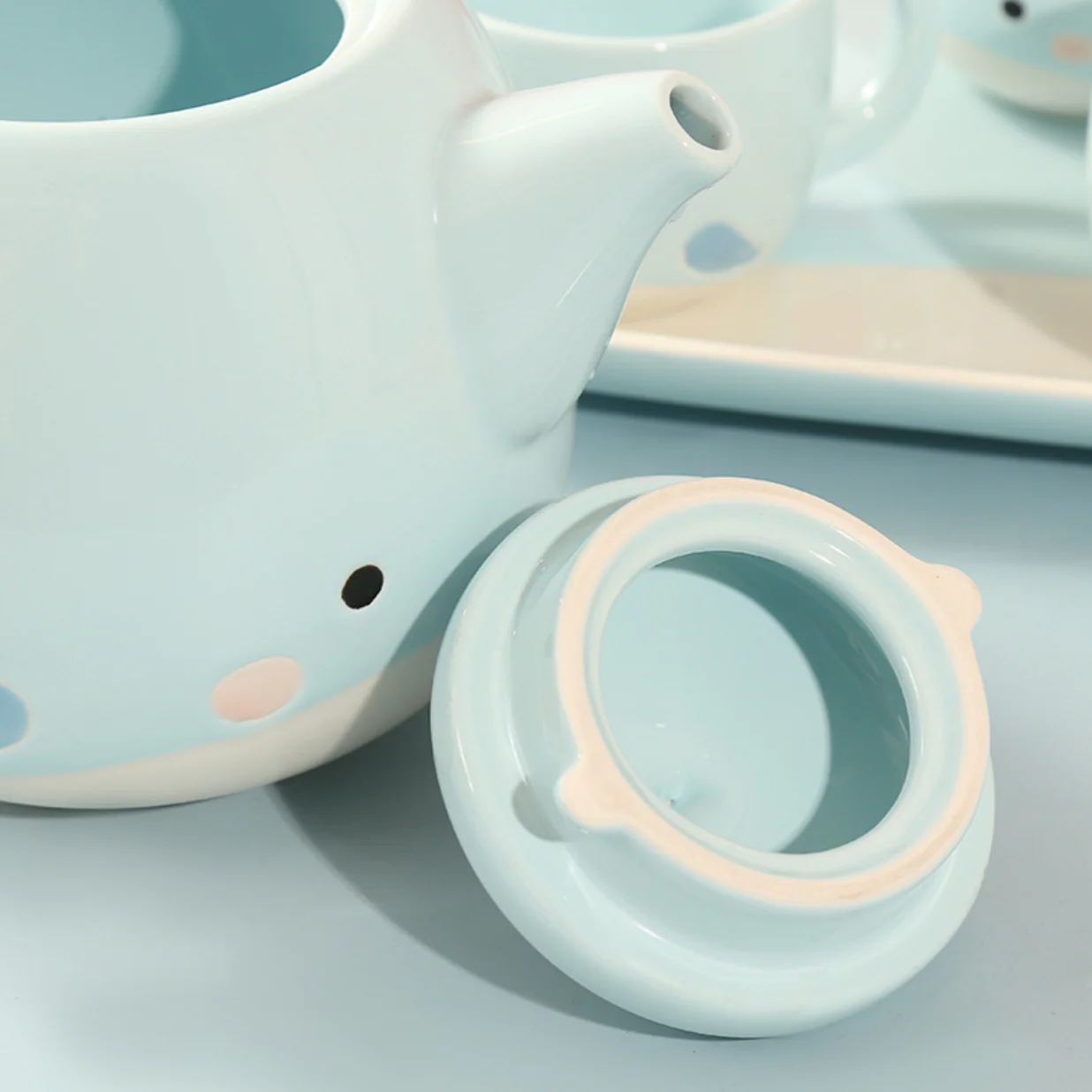 Blue Cute Whale Tea Set - Image 7