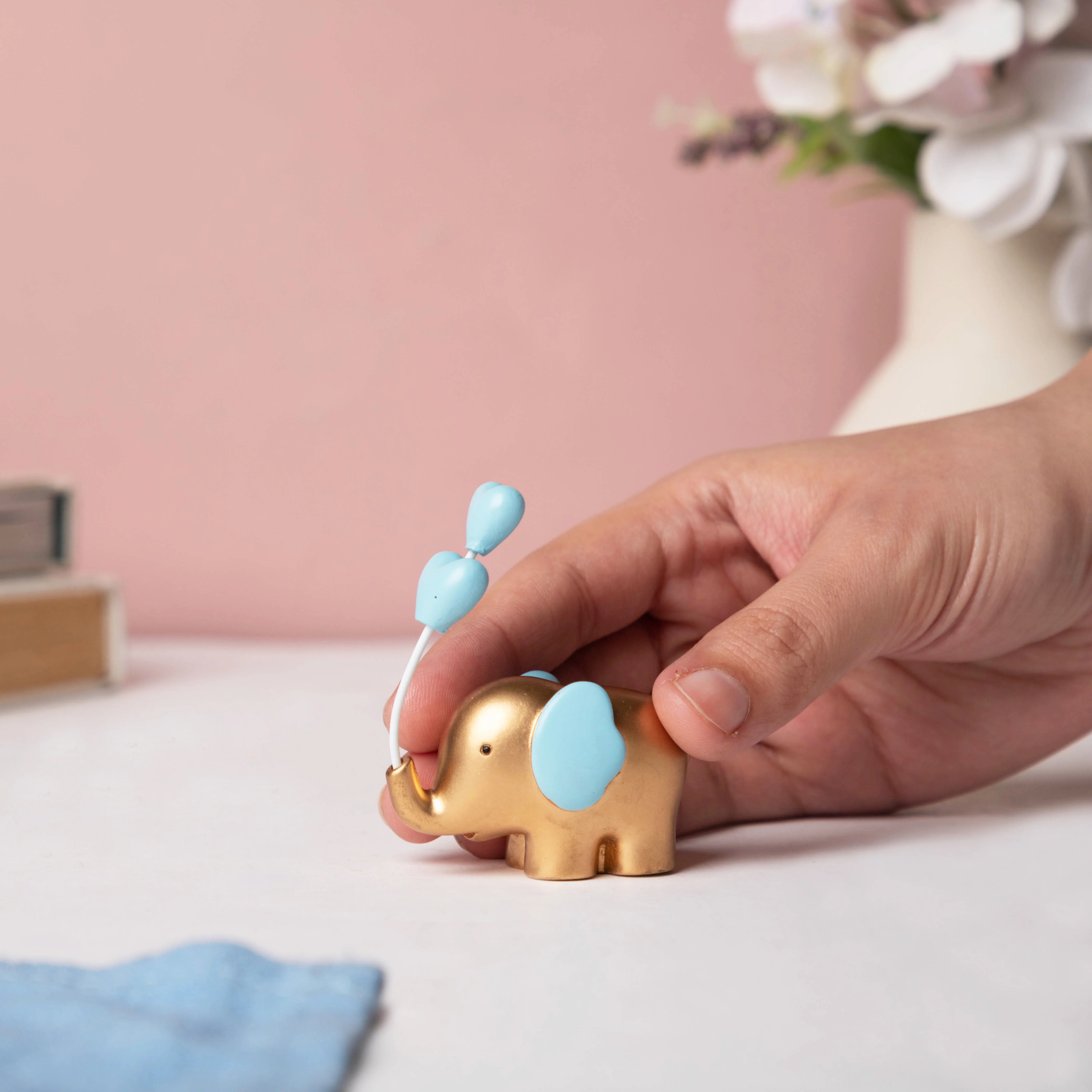 Blue Heart Elephant Decor - Image 2
