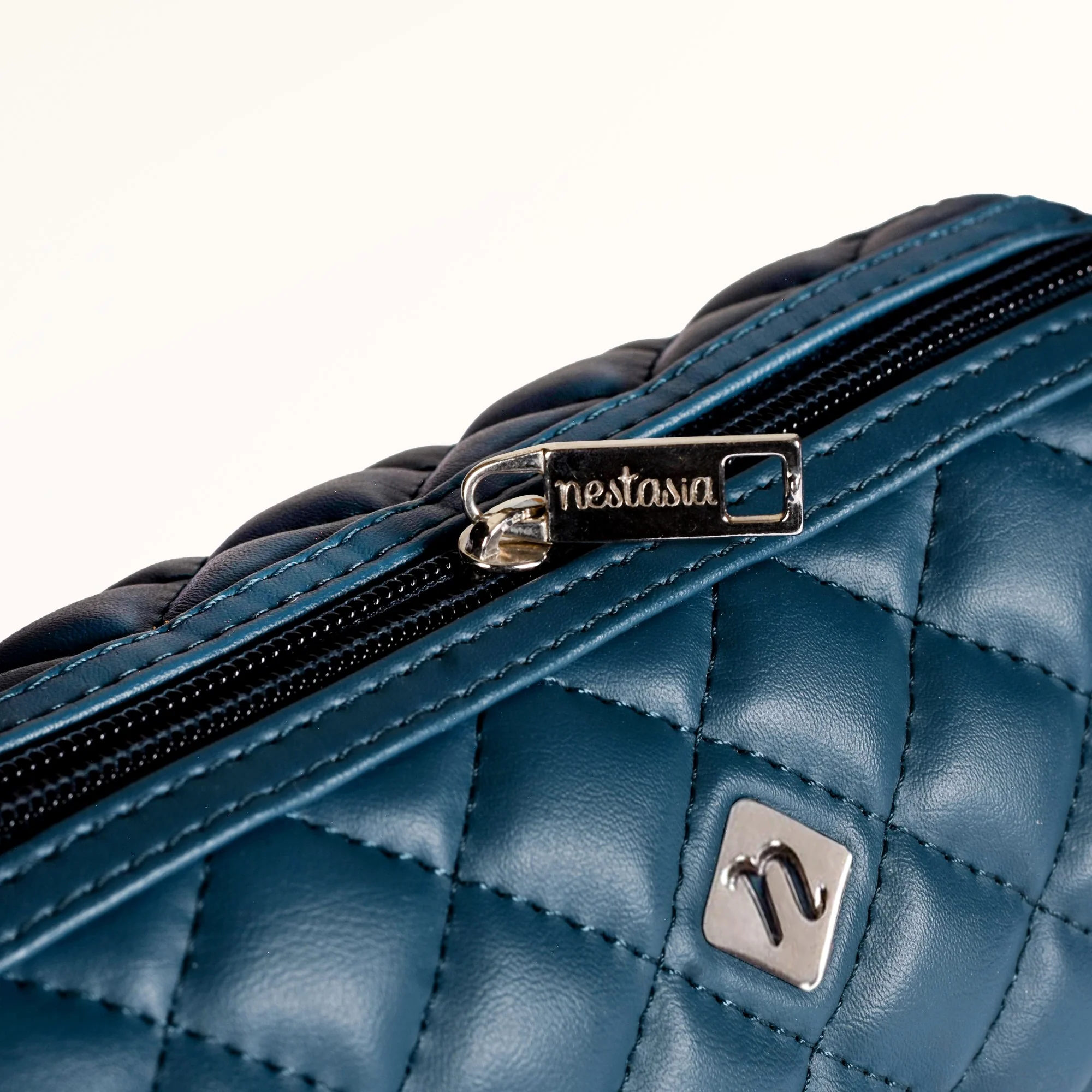 Blue Mini Barrel Bag With Chain Strap - Image 9