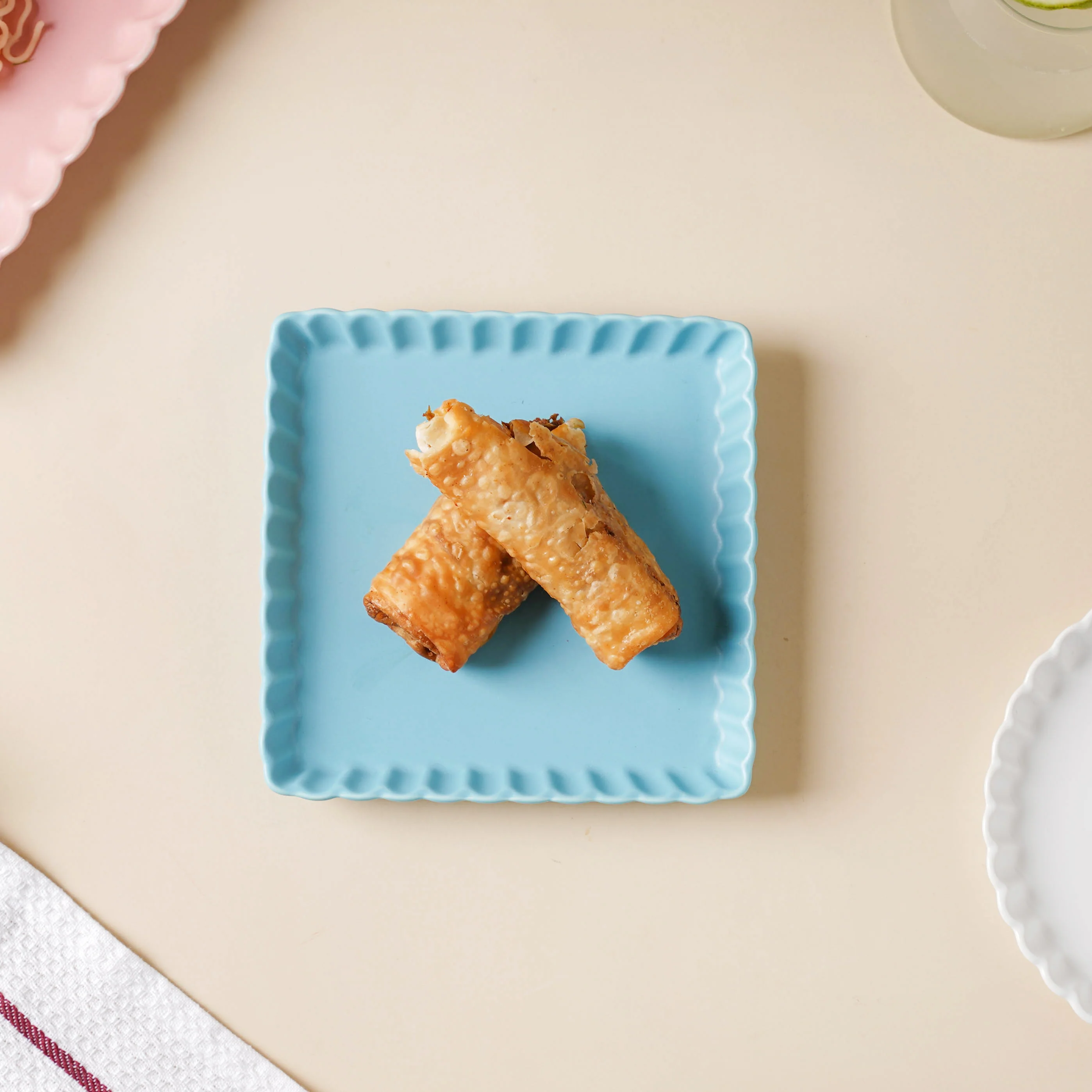 Blue Muffin Square Snack Dish 6 Inch - Image 6