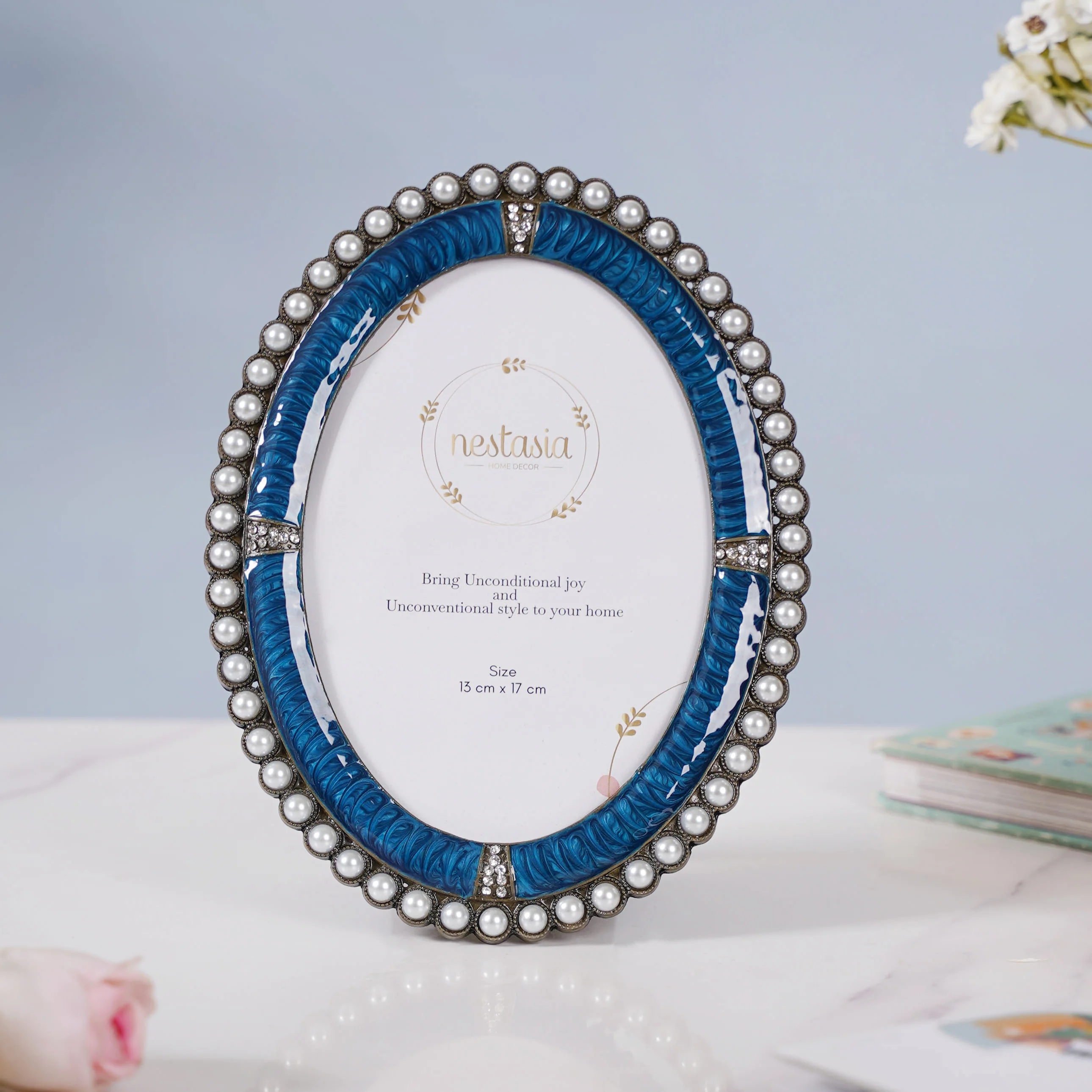 Blue Oval Photo Frame - Image 4