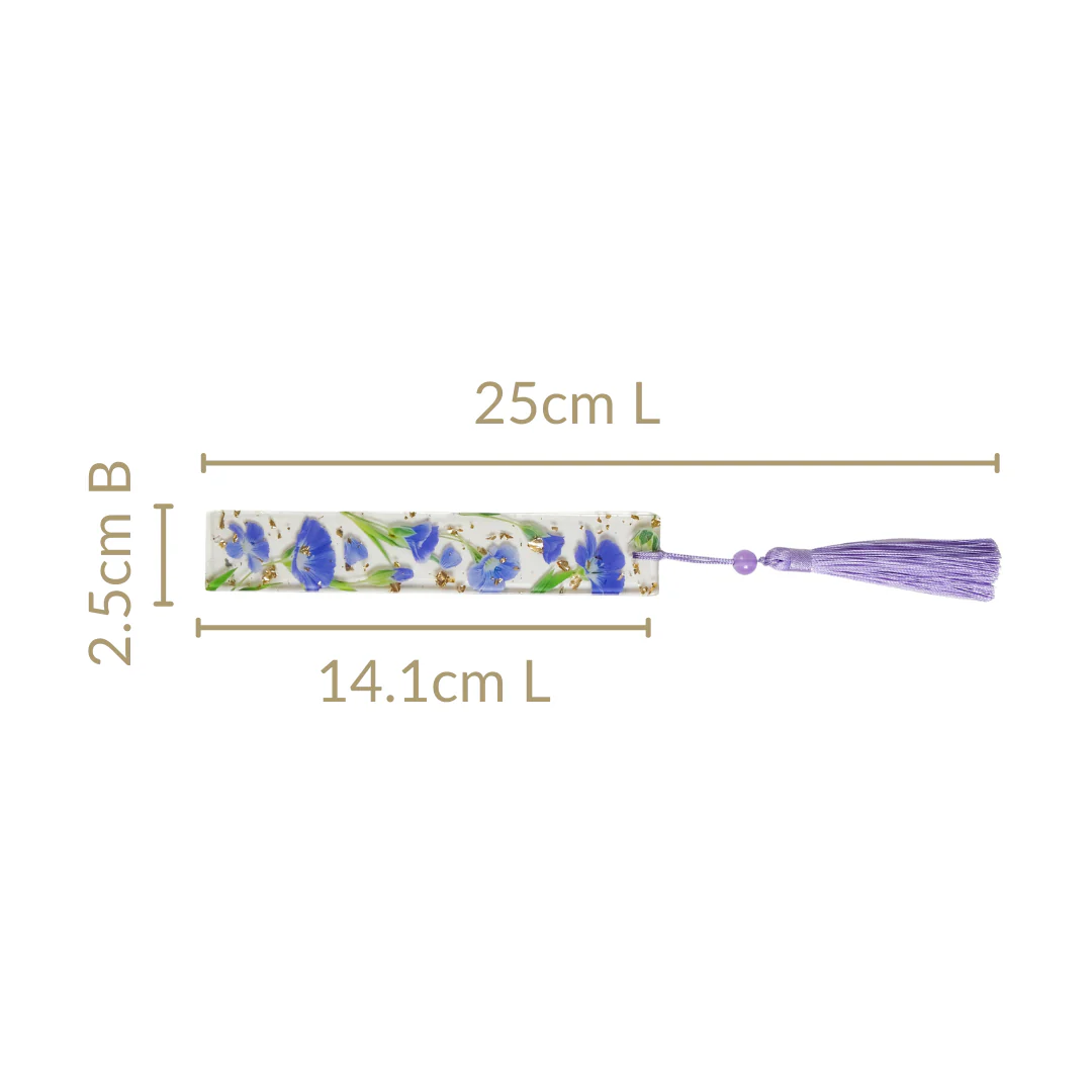 Blue Periwinkle Flower Bookmark - Image 4