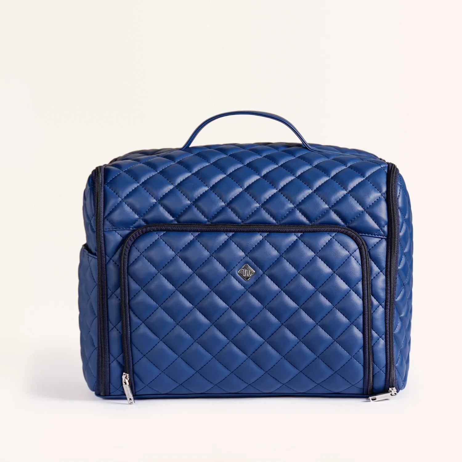 Blue Quilted Travel Bag - Image 13