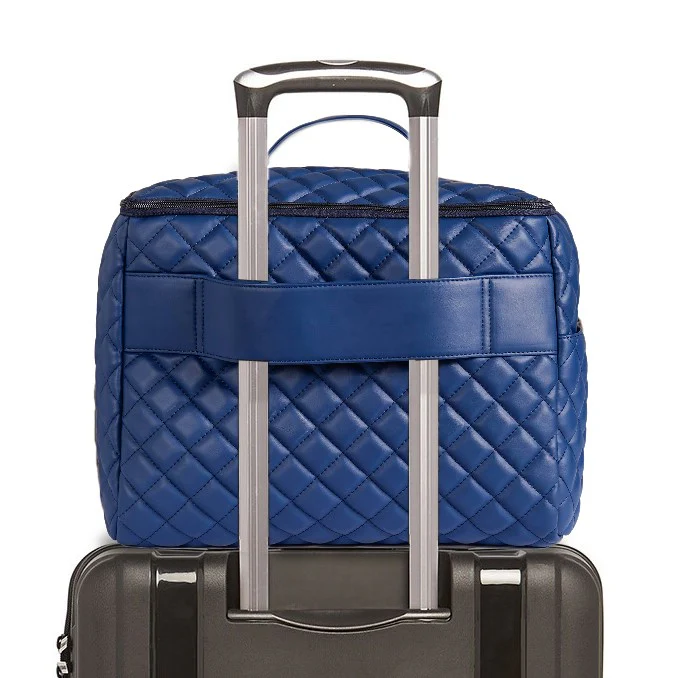 Blue Quilted Travel Bag - Image 8