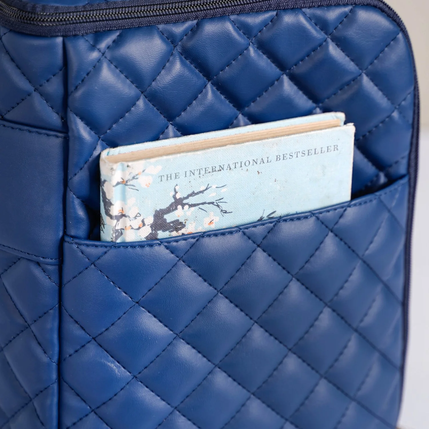 Blue Quilted Travel Bag - Image 9