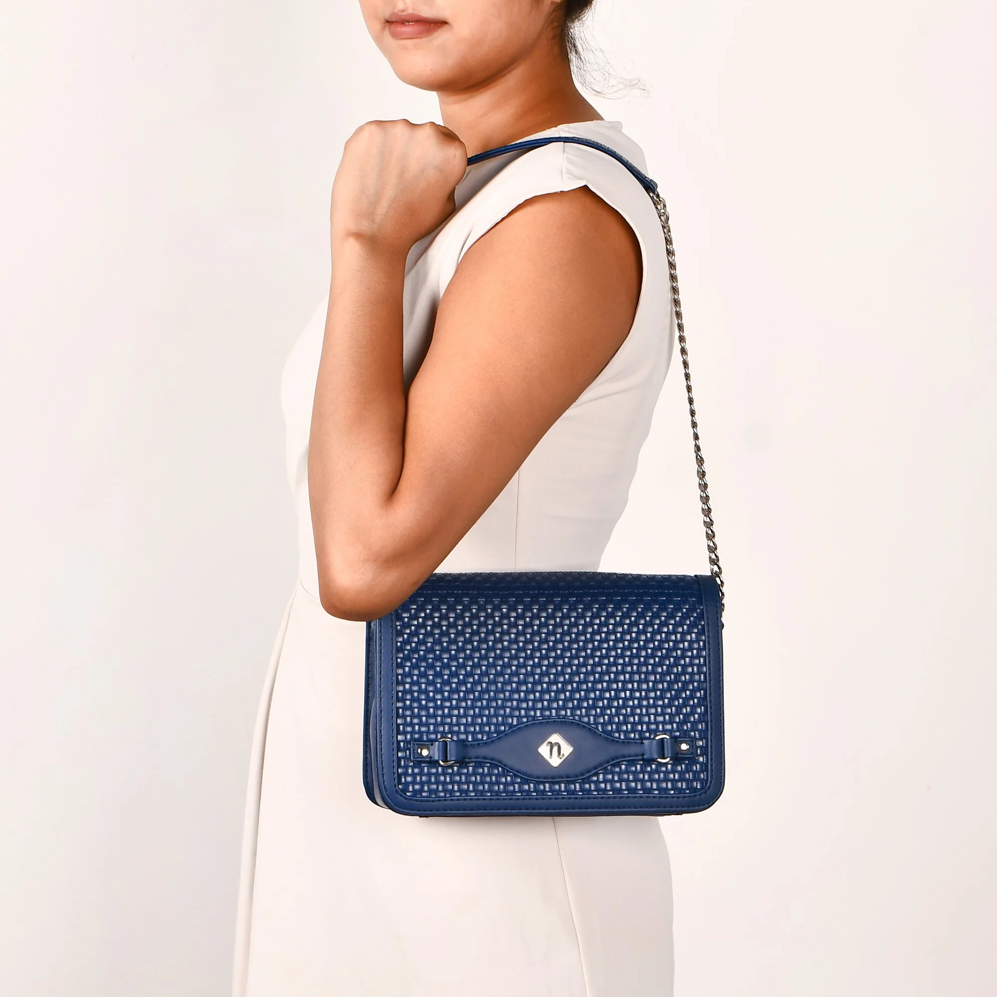 Blue Soi Tresse Menue Sling Bag - Image 3