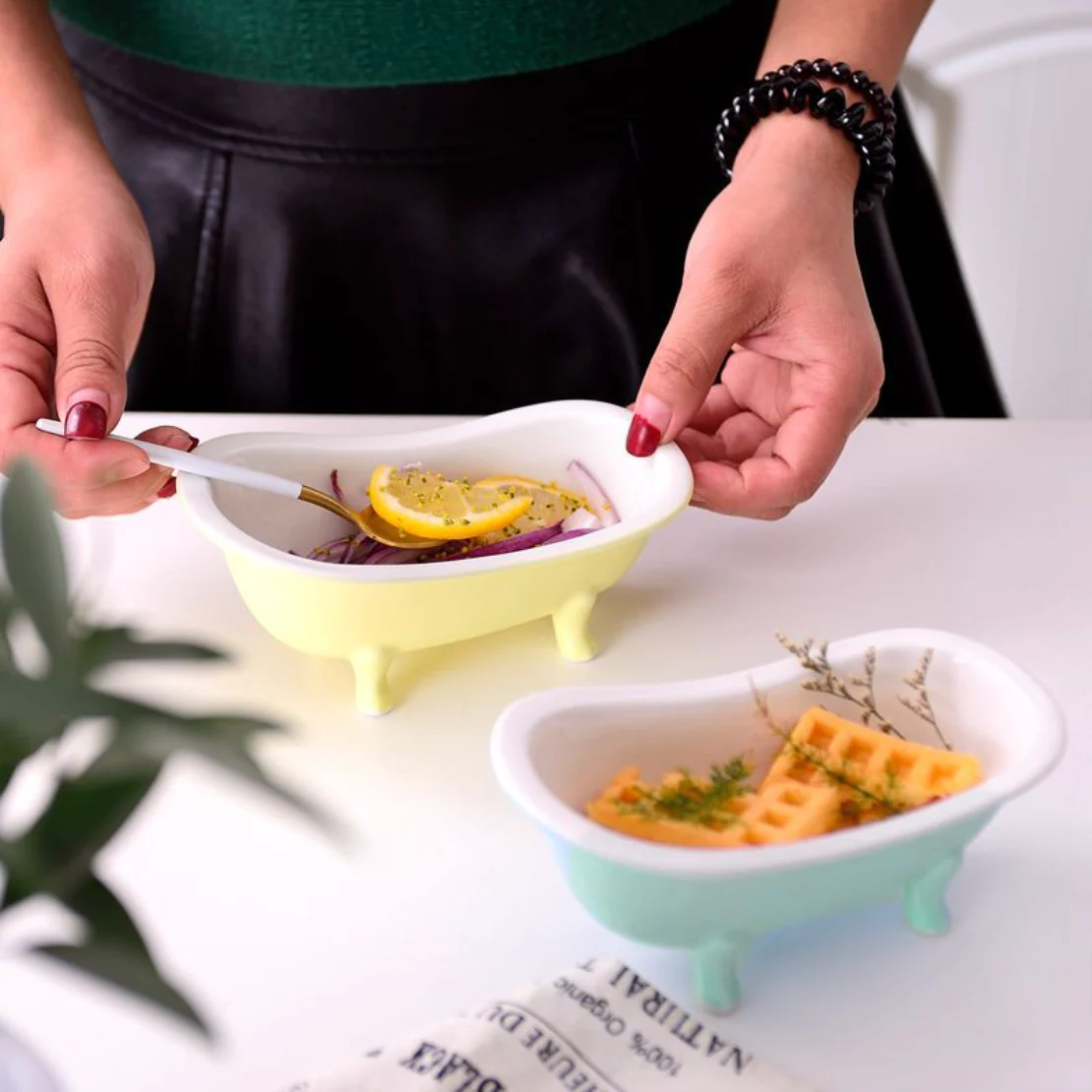 Blue Tub Ceramic Snack Bowl 200 ml - Image 6