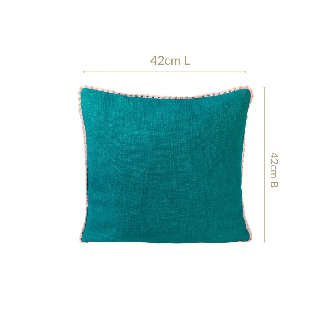 Bluebell Blush Cushion Covers With Looped Edging Set Of 2 - Image 3