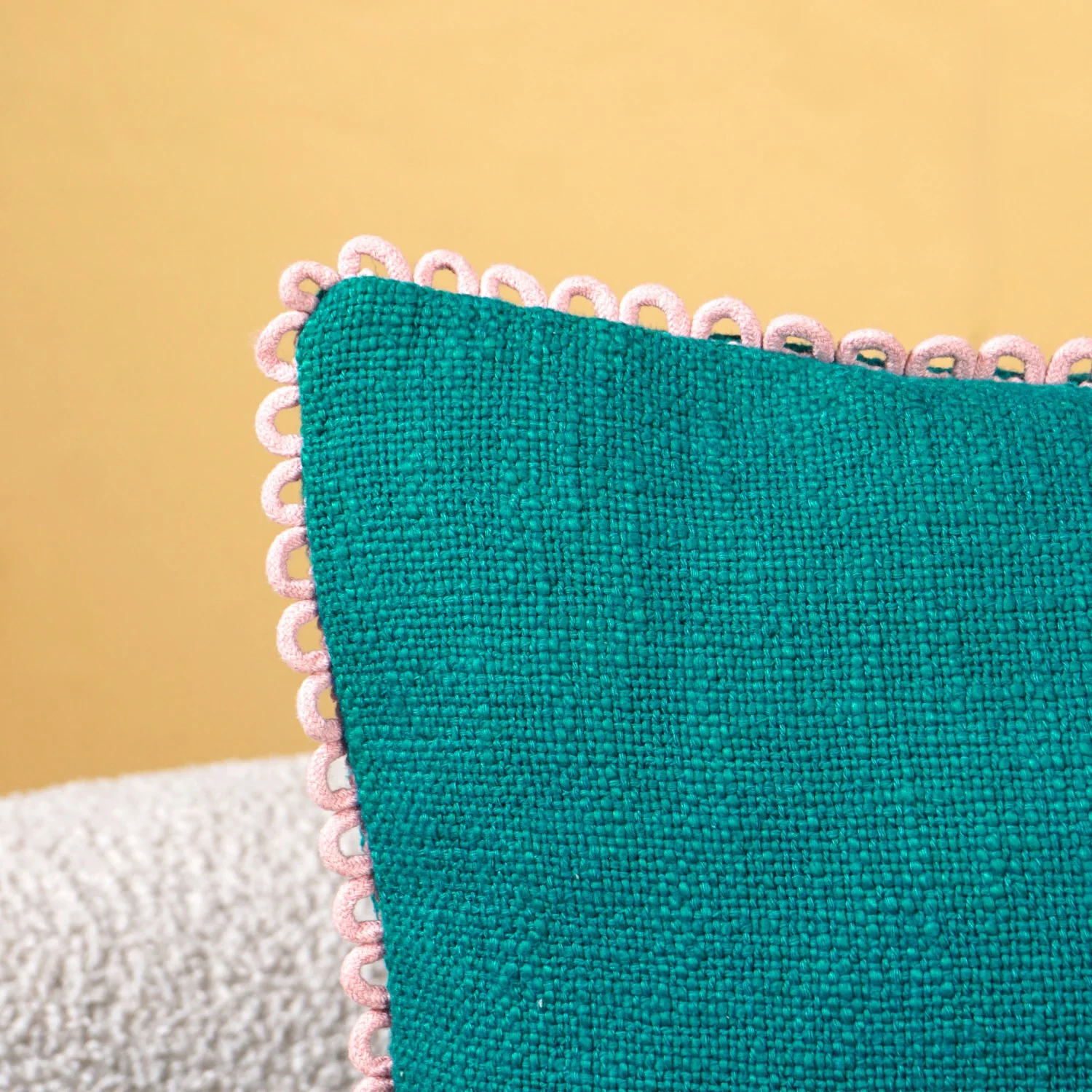 Bluebell Blush Cushion Covers With Looped Edging Set Of 2 - Image 5