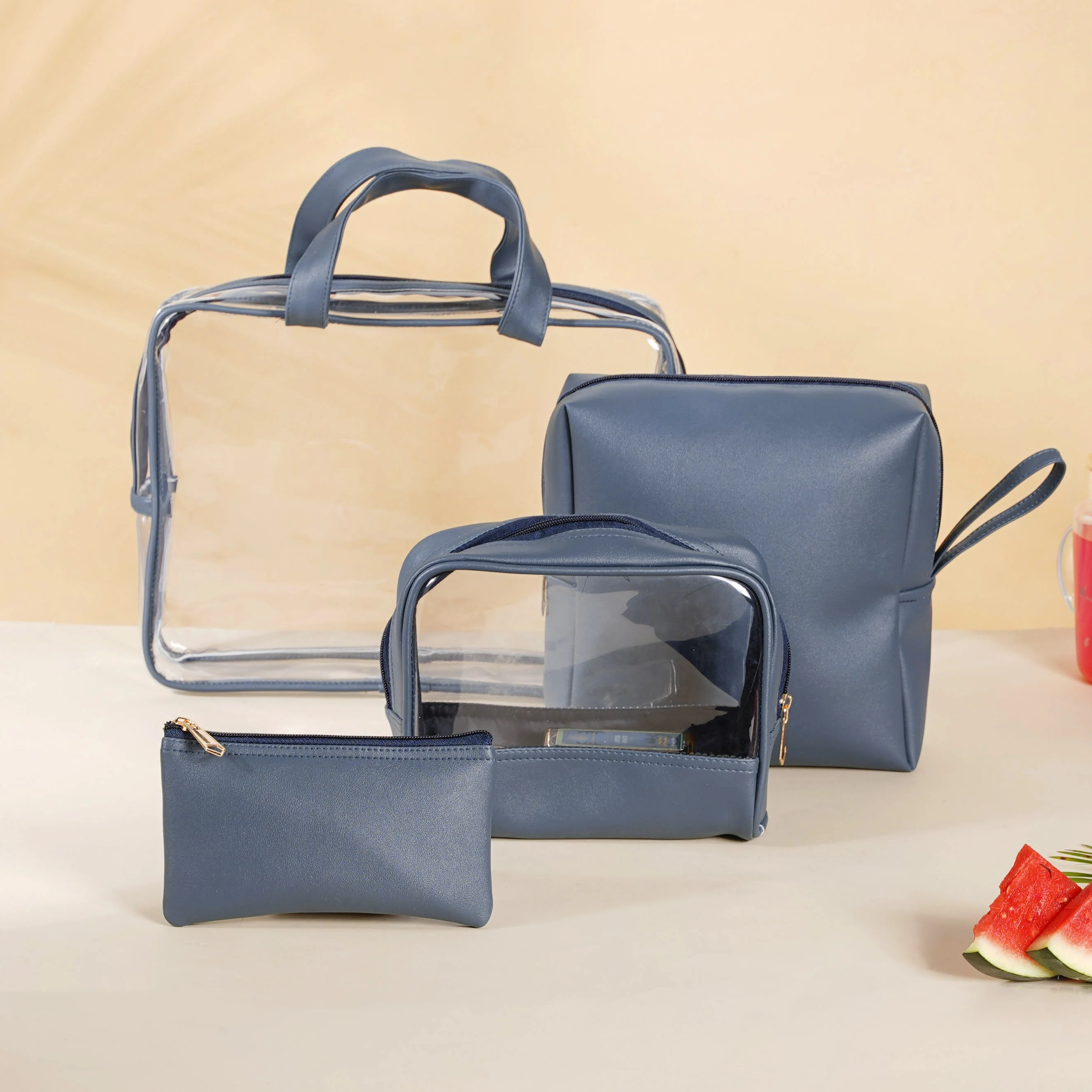 Bluish Grey Travel Kit Set of 4 - Image 3