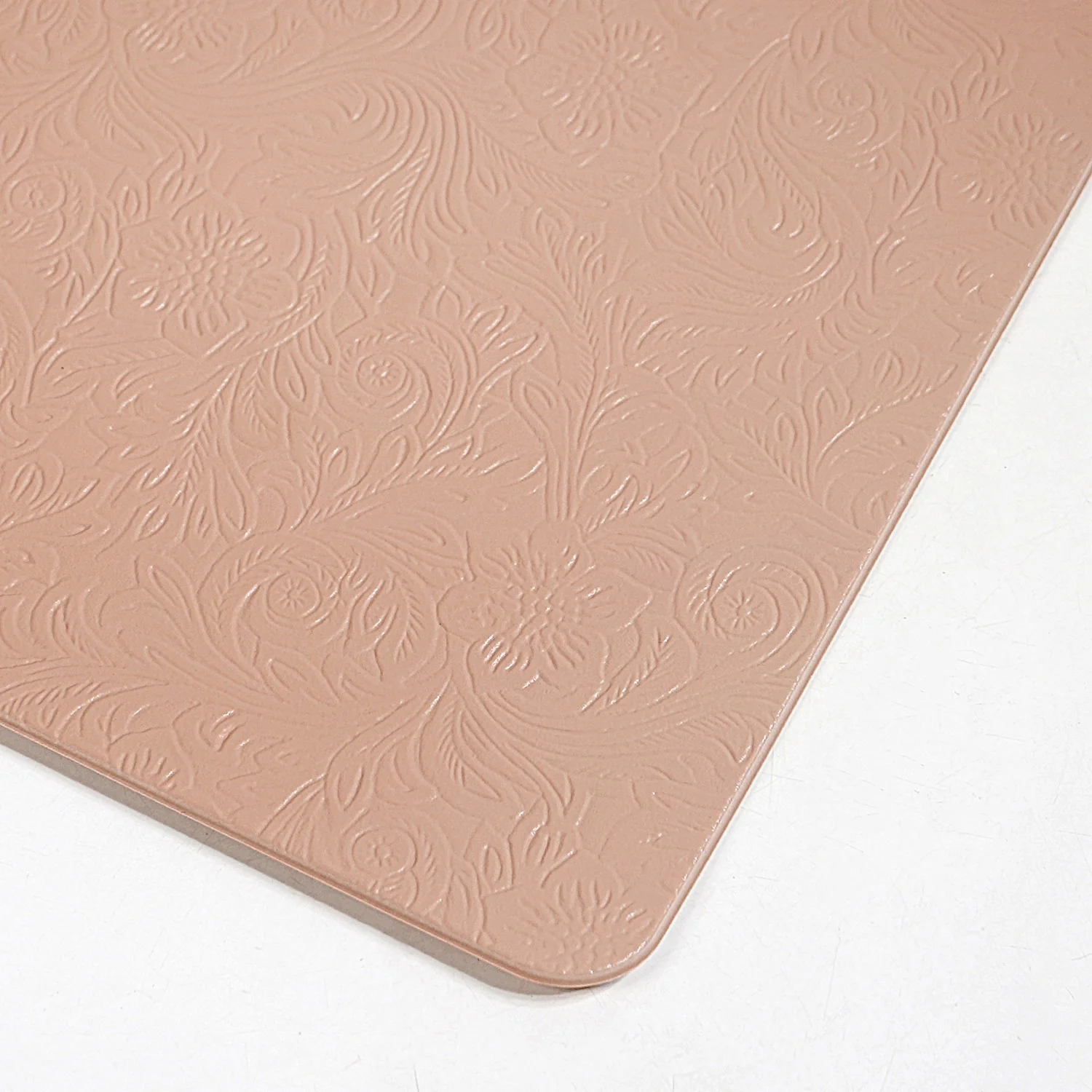Blush Peach Embossed Table Mat Set Of 6 - Image 6