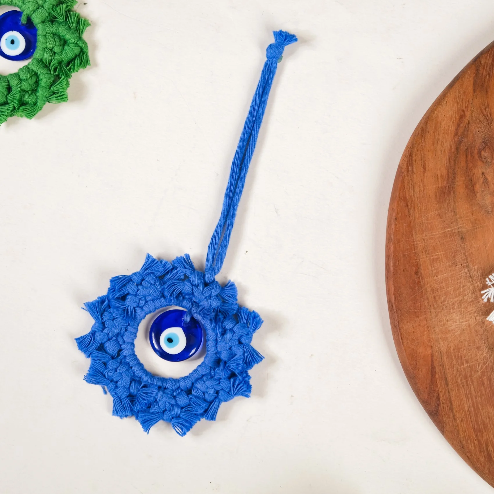 Bohemian Macrame Evil Eye Wall Hanging Set Of 3 - Image 7
