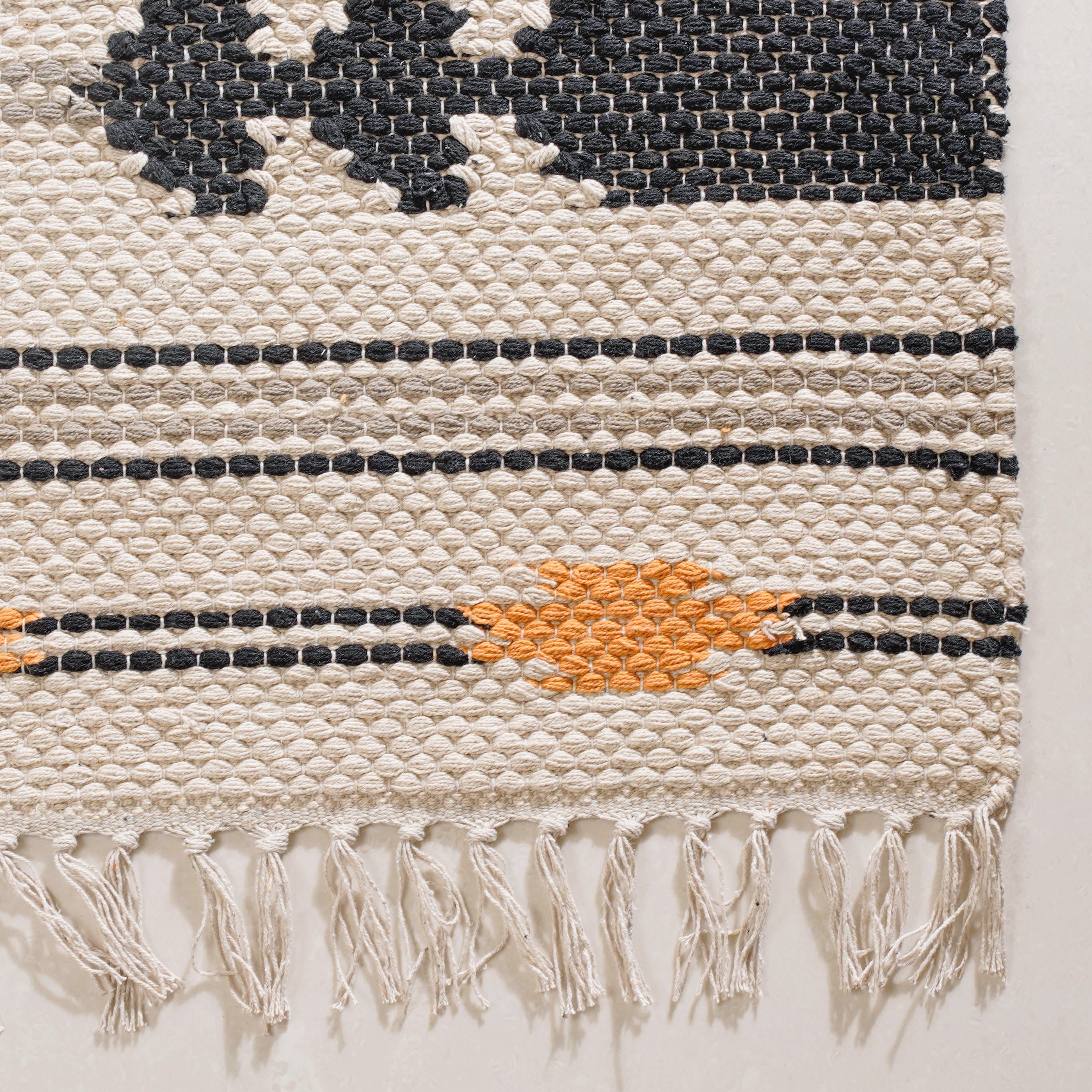 Boho Natural Cotton Living Room Rug - Image 4