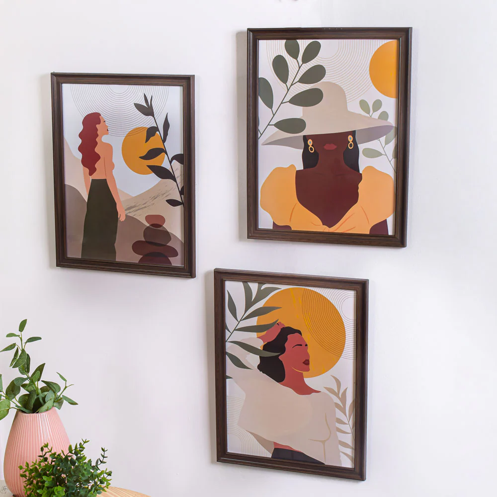 Boho Women Gallery Wall Art Set Of 3 18x13 Inch - Image 7