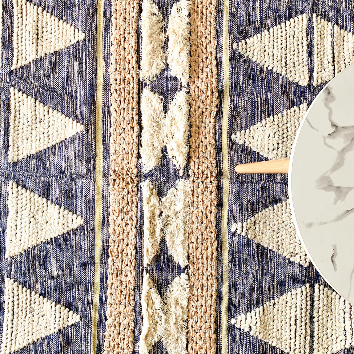 BOHO Lilliana Hand Woven Rug - Indigo - Image 4