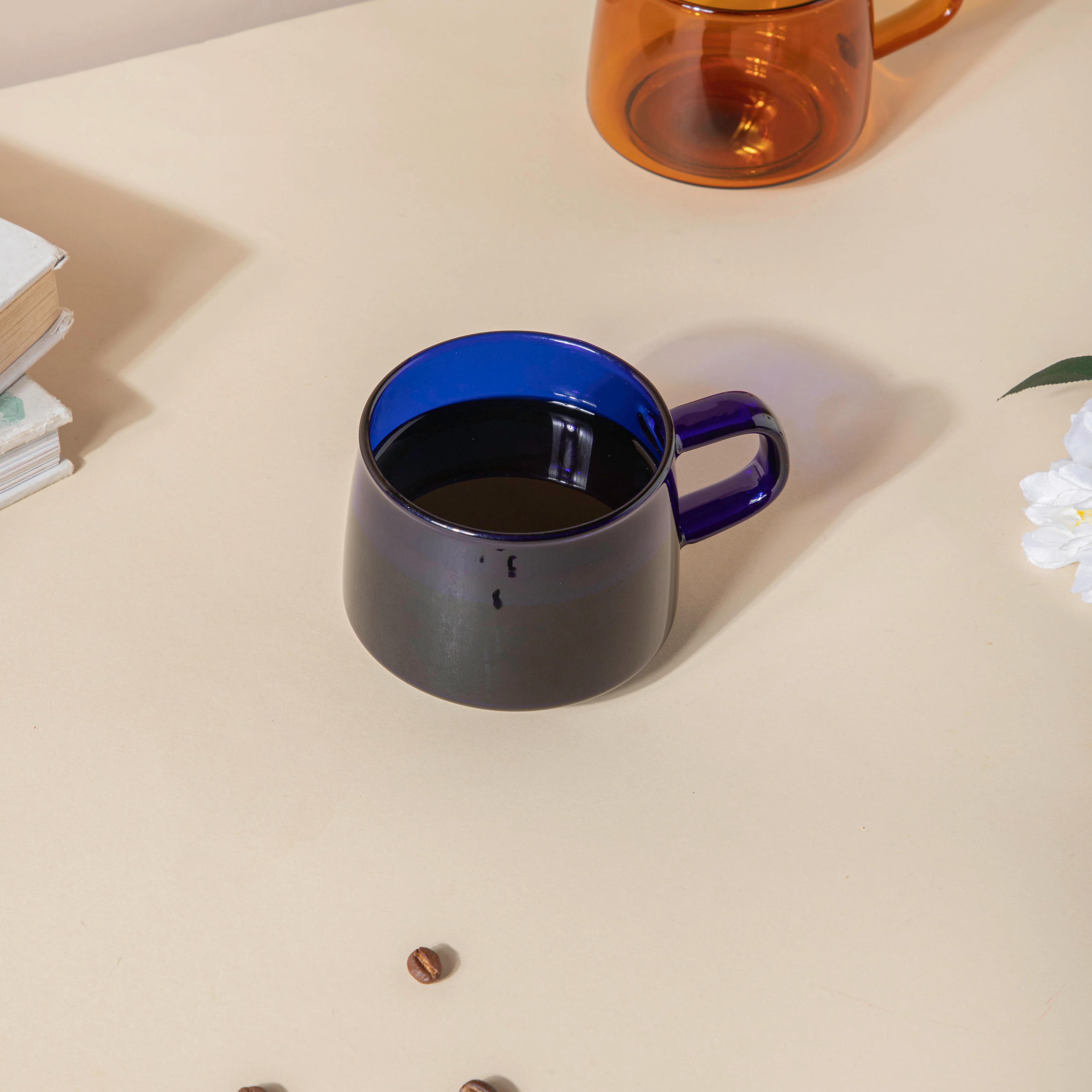 Borosilicate Glass Cup Blue - Image 4