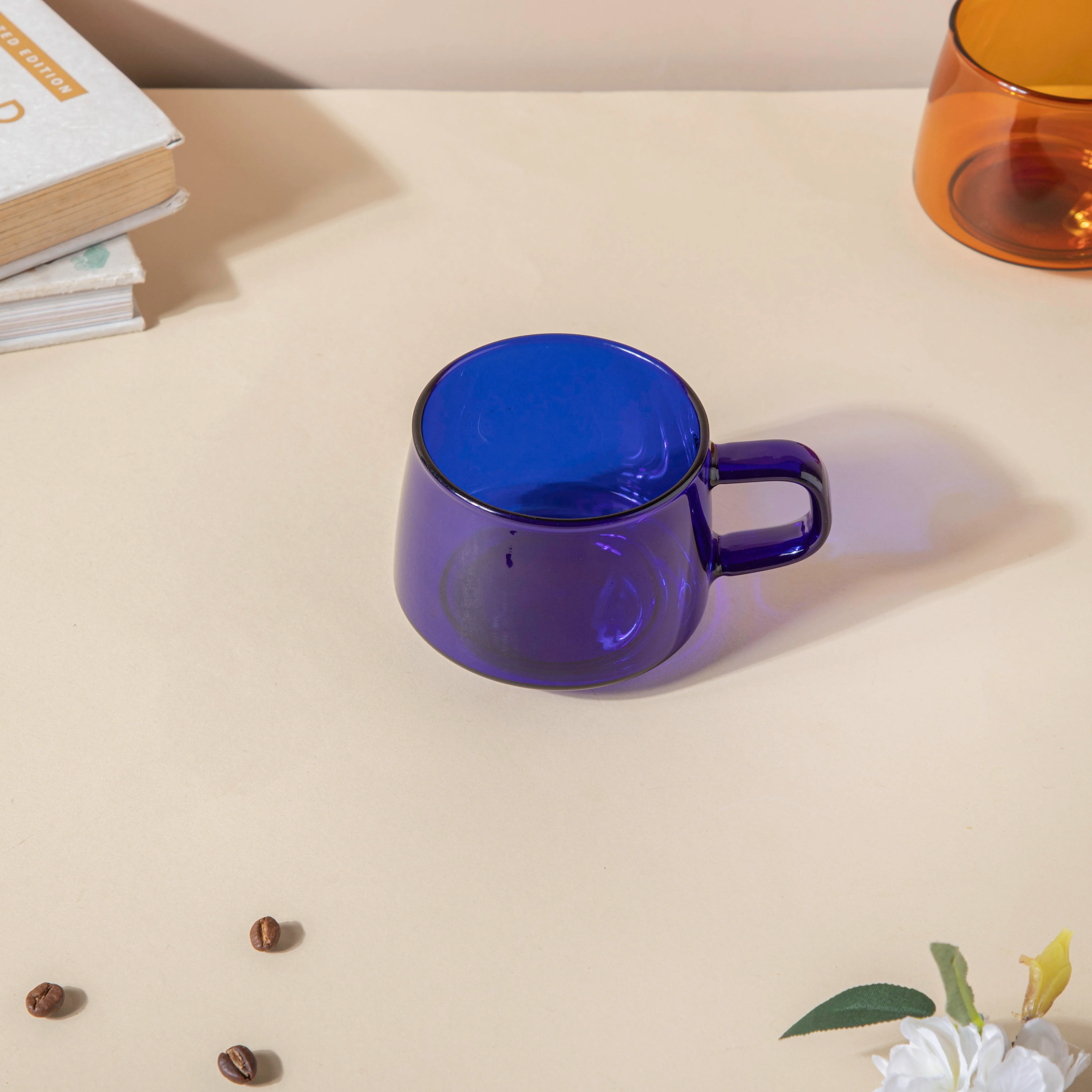 Borosilicate Glass Cup Blue - Image 5