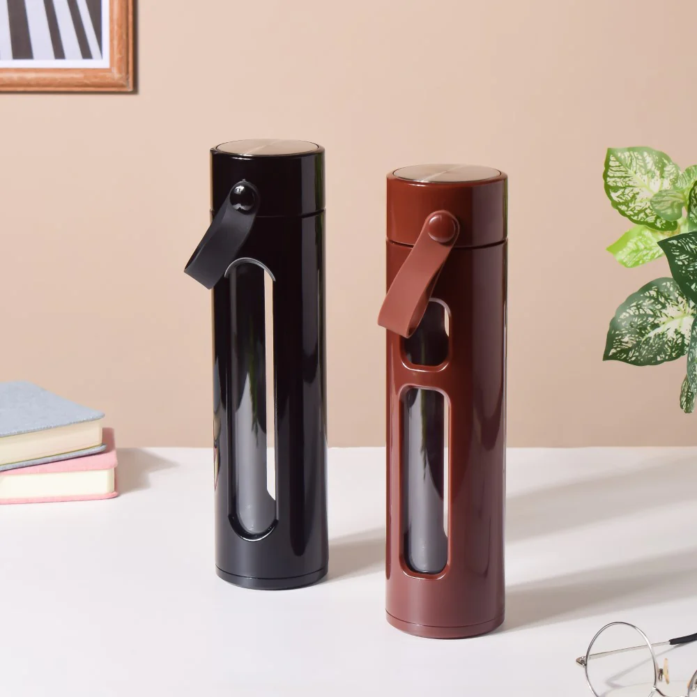 Borosilicate Glass Flask With Strainer Brown 500ml - Image 7
