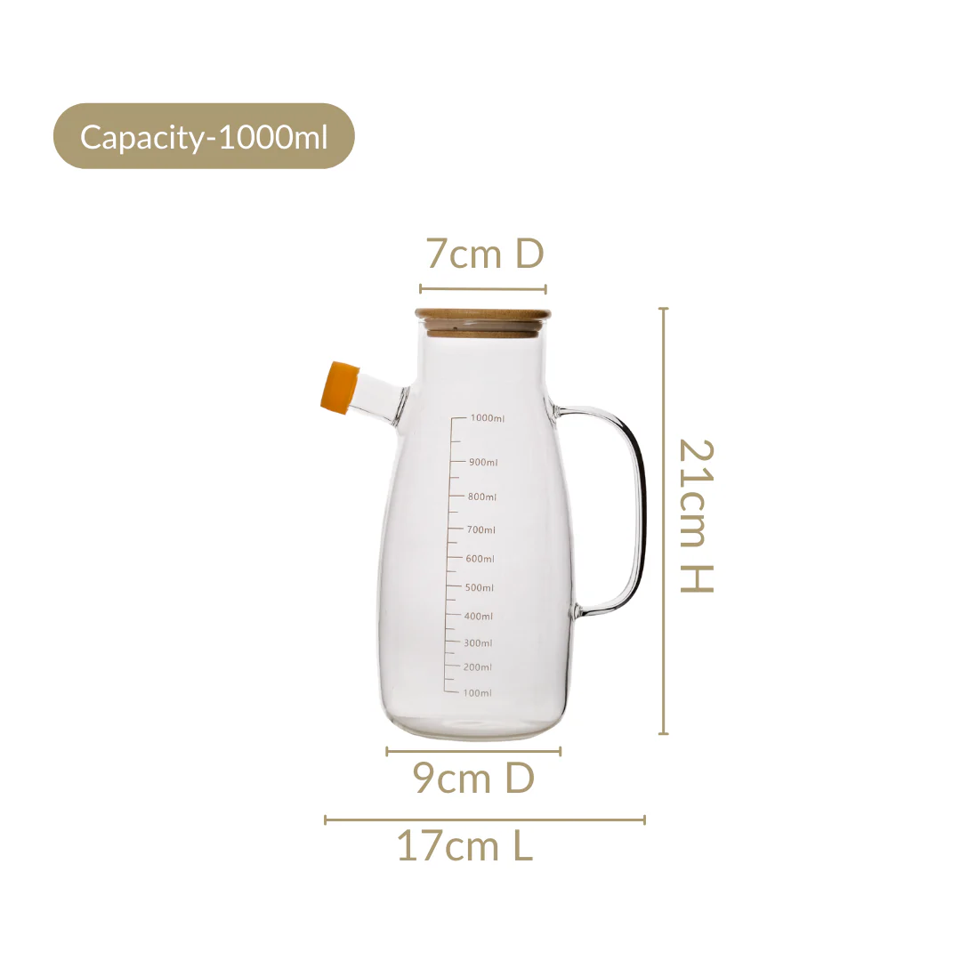 Borosilicate Glass Kitchen Oil Dispenser 1000ml - Image 4