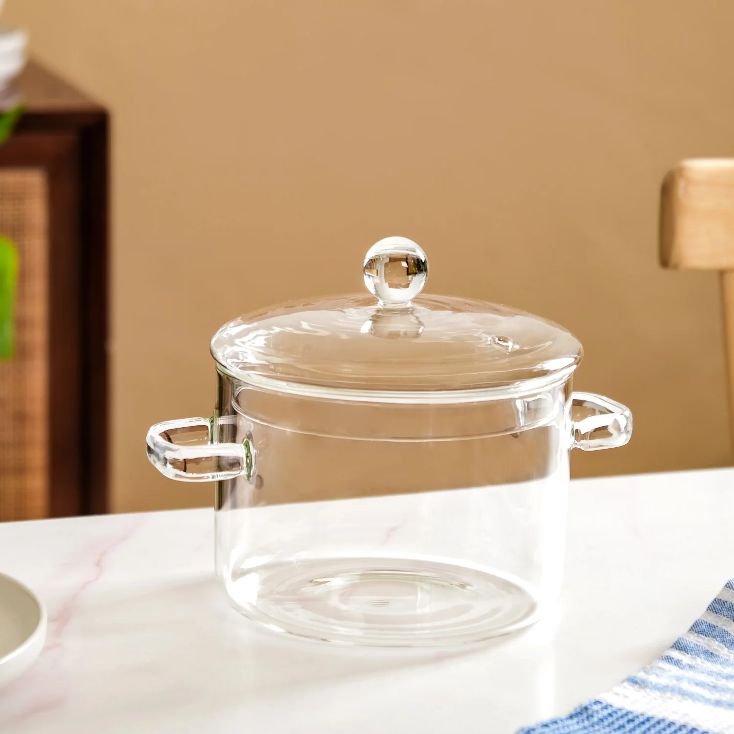 Borosilicate Glass Stovetop Cooking Pot 1650ml - Image 3