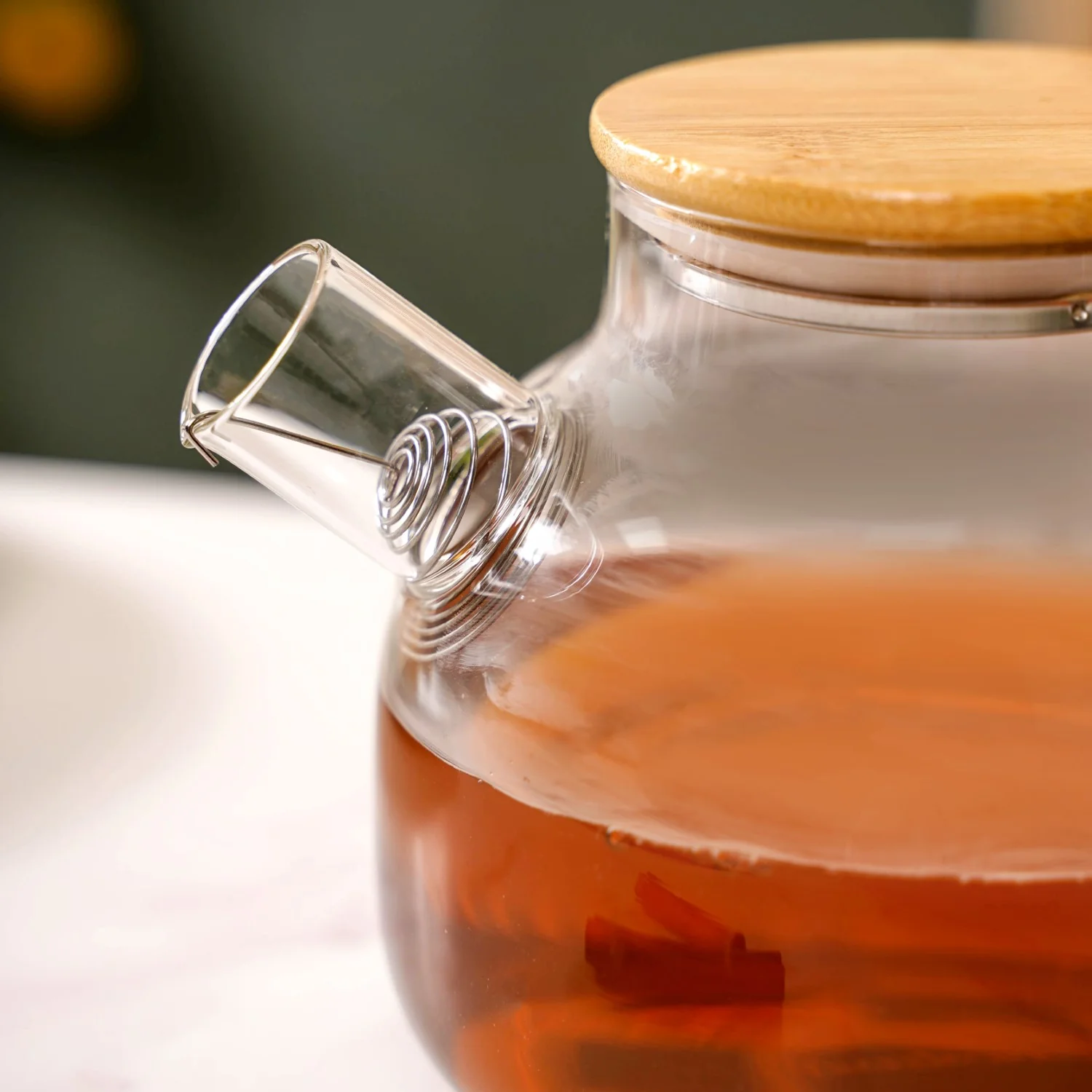 Borosilicate Glass Tea Pitcher With Lid 1100ml - Image 7