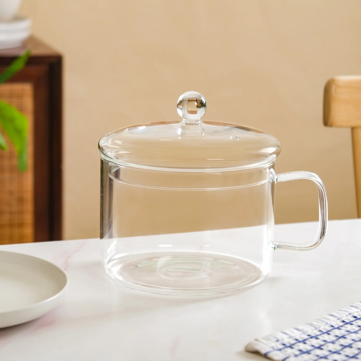 Borosilicate Multipurpose Glass Cooking Pot 2100ml - Image 3