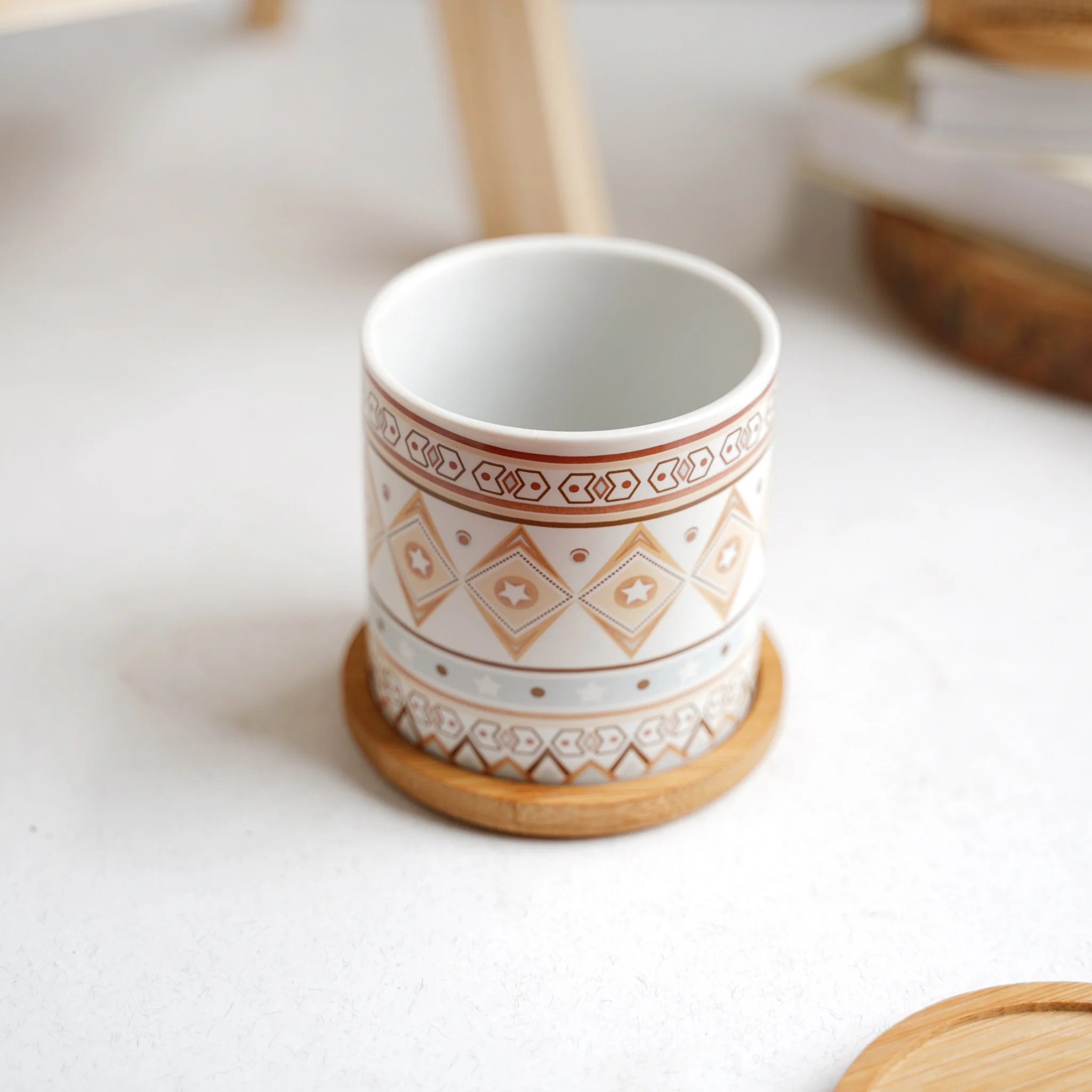 Botanic Expressions Ceramic Planter With Coaster Set Of 2 - Image 8