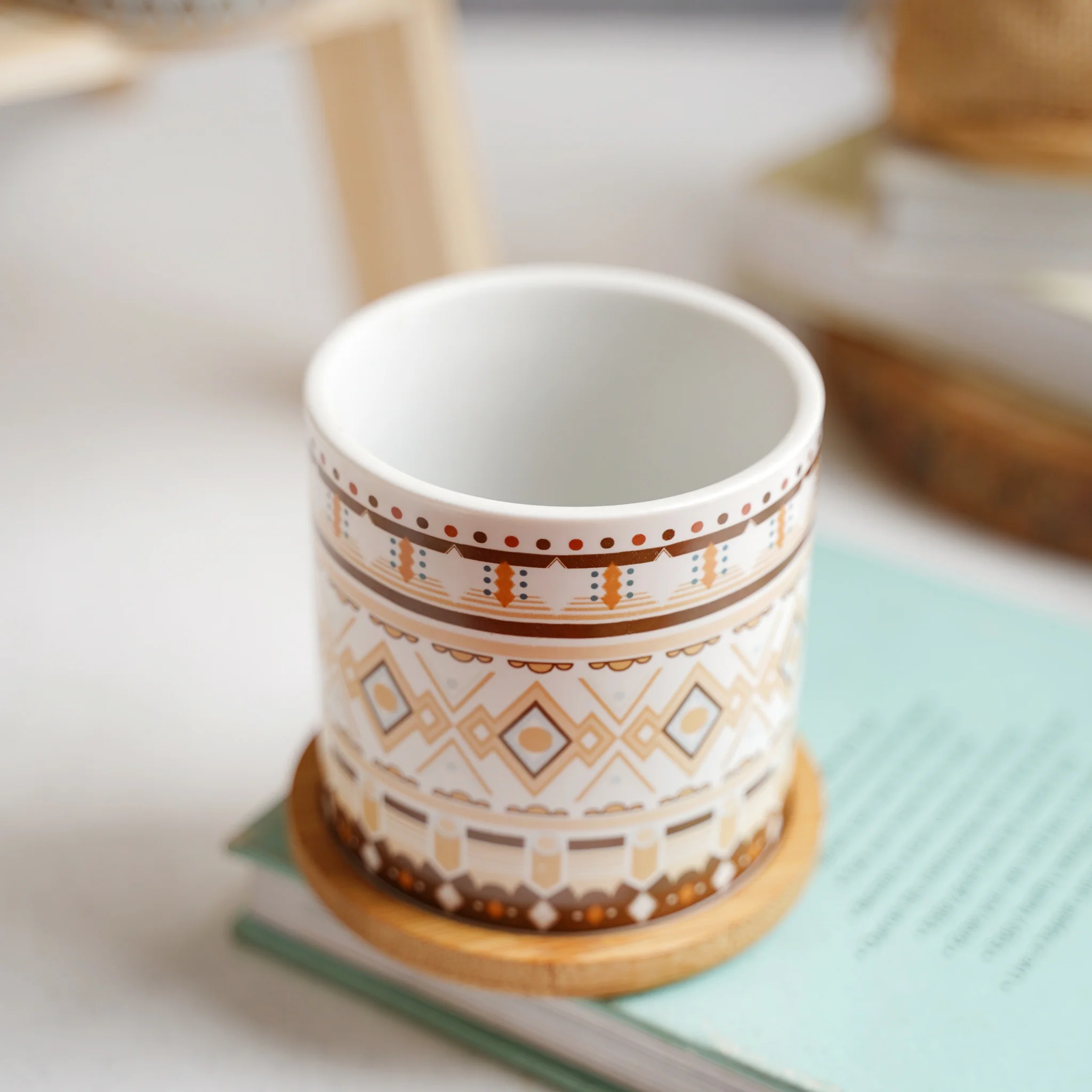 Botanic Expressions Ceramic Planter With Coaster Set Of 2 - Image 9