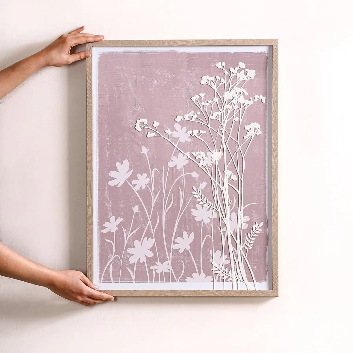 Botanical Embossed And Print Wall Art 23x17 Inch - Image 2