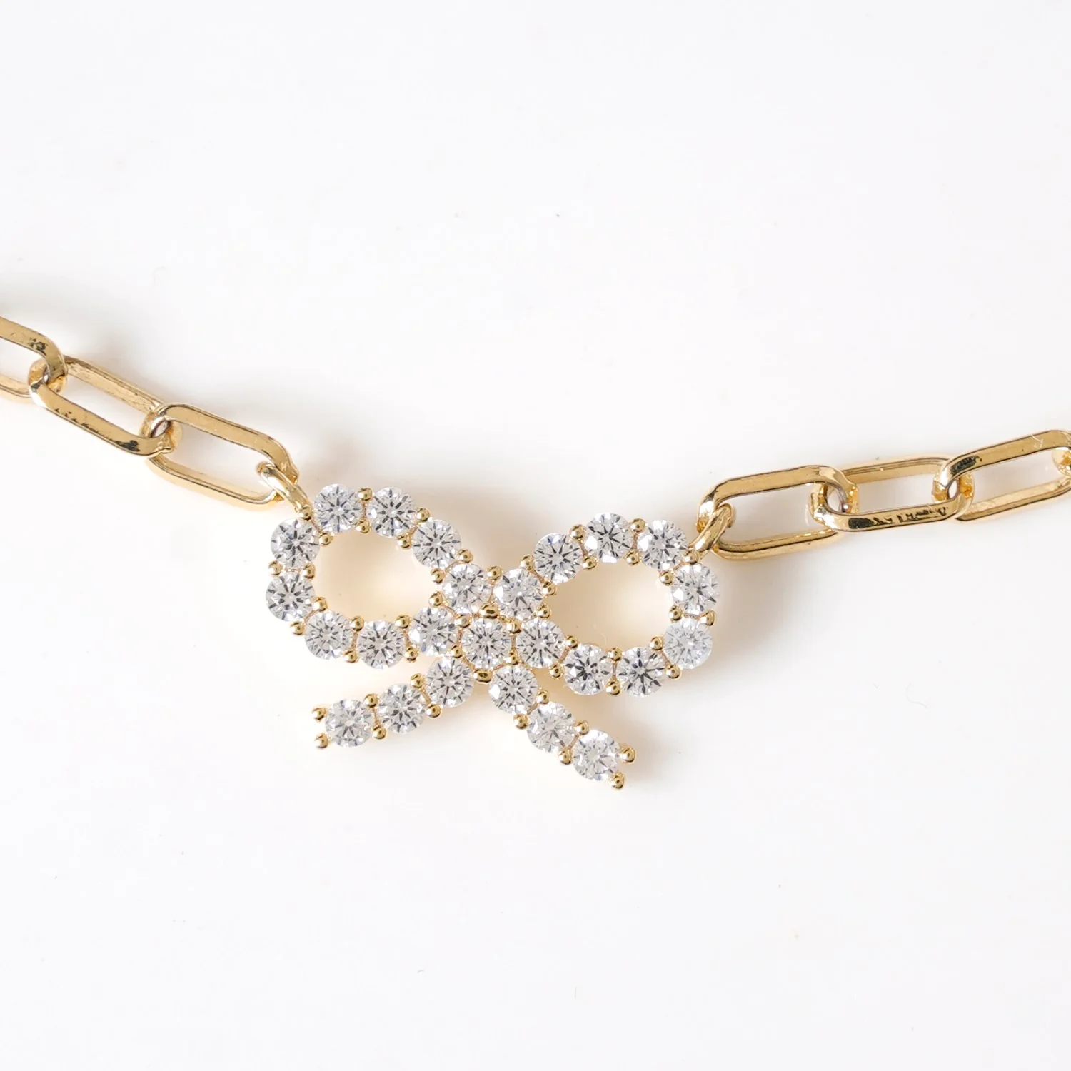 Bow Charm Gold Chain Necklace - Image 7