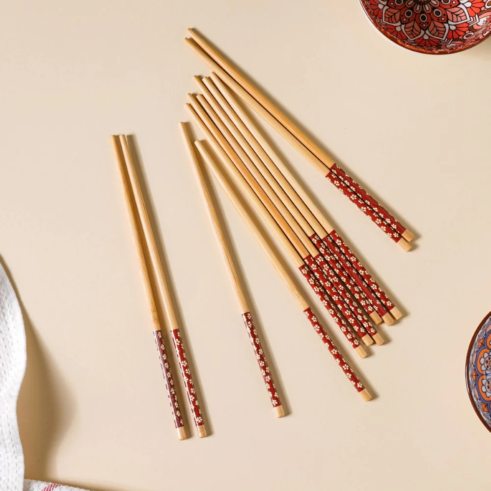 Bowls with Chopsticks Set of 6 - Image 14