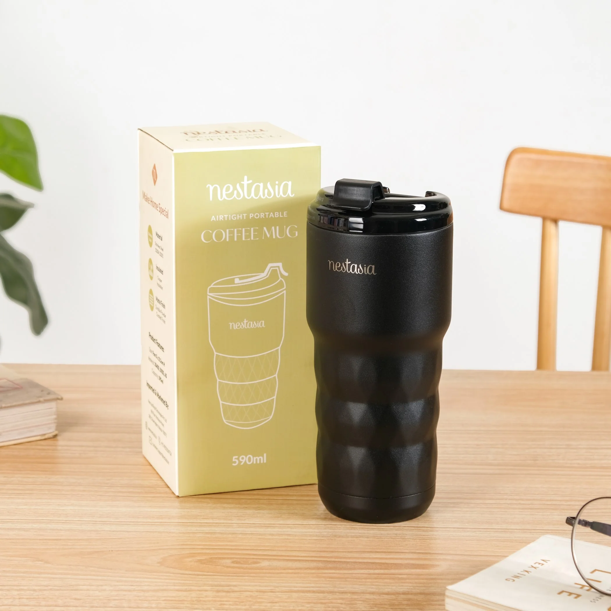 Brewster Grande Insulated Travel Tumbler Black Noir 590ml - Image 4
