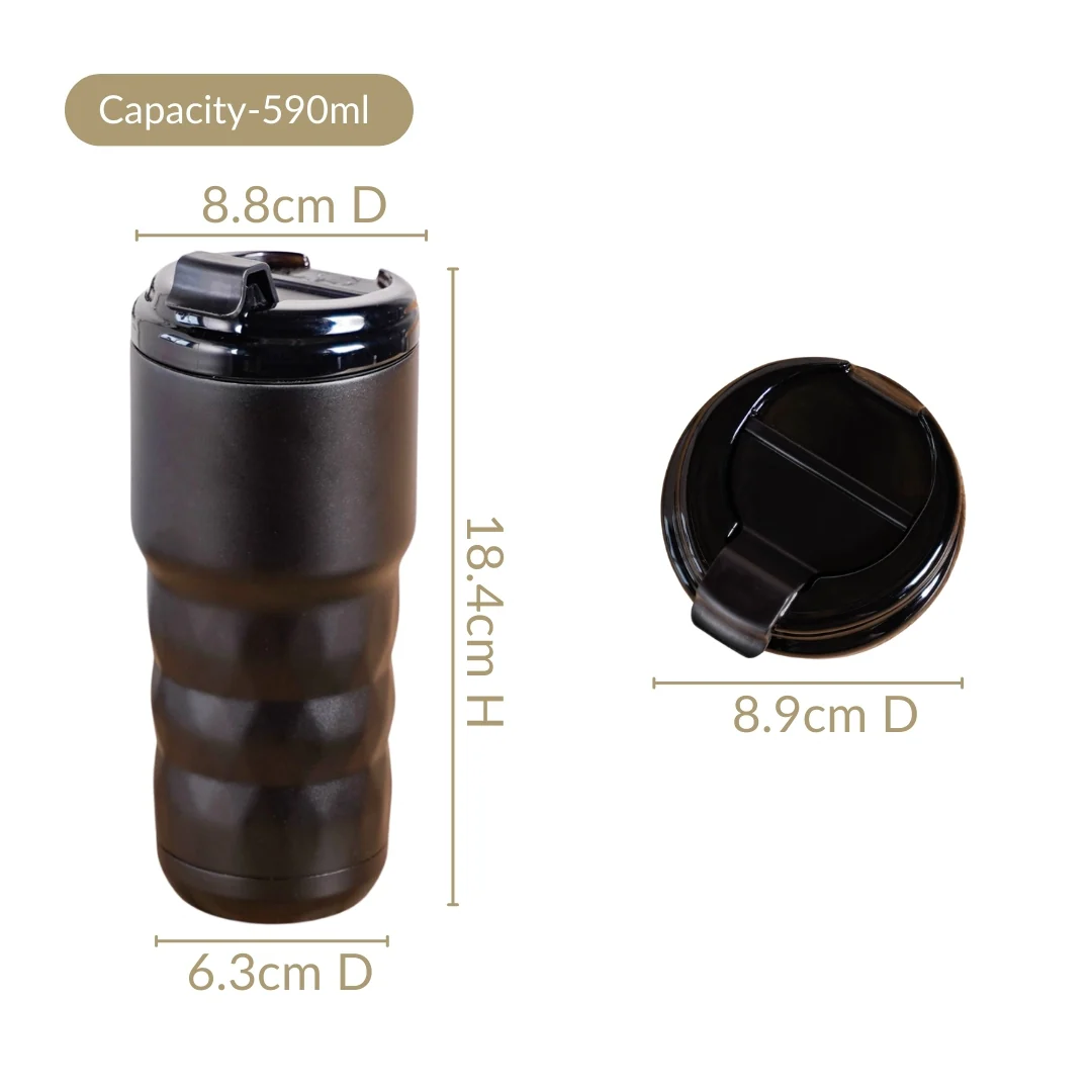 Brewster Grande Insulated Travel Tumbler Black Noir 590ml - Image 5