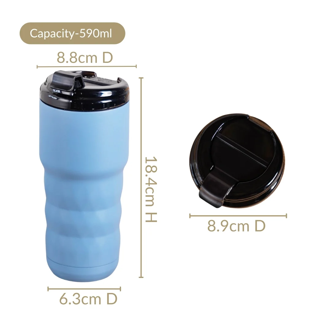 Brewster Grande Leakproof Copper Insulated Travel Bottle Azure Blue 590ml - Image 5
